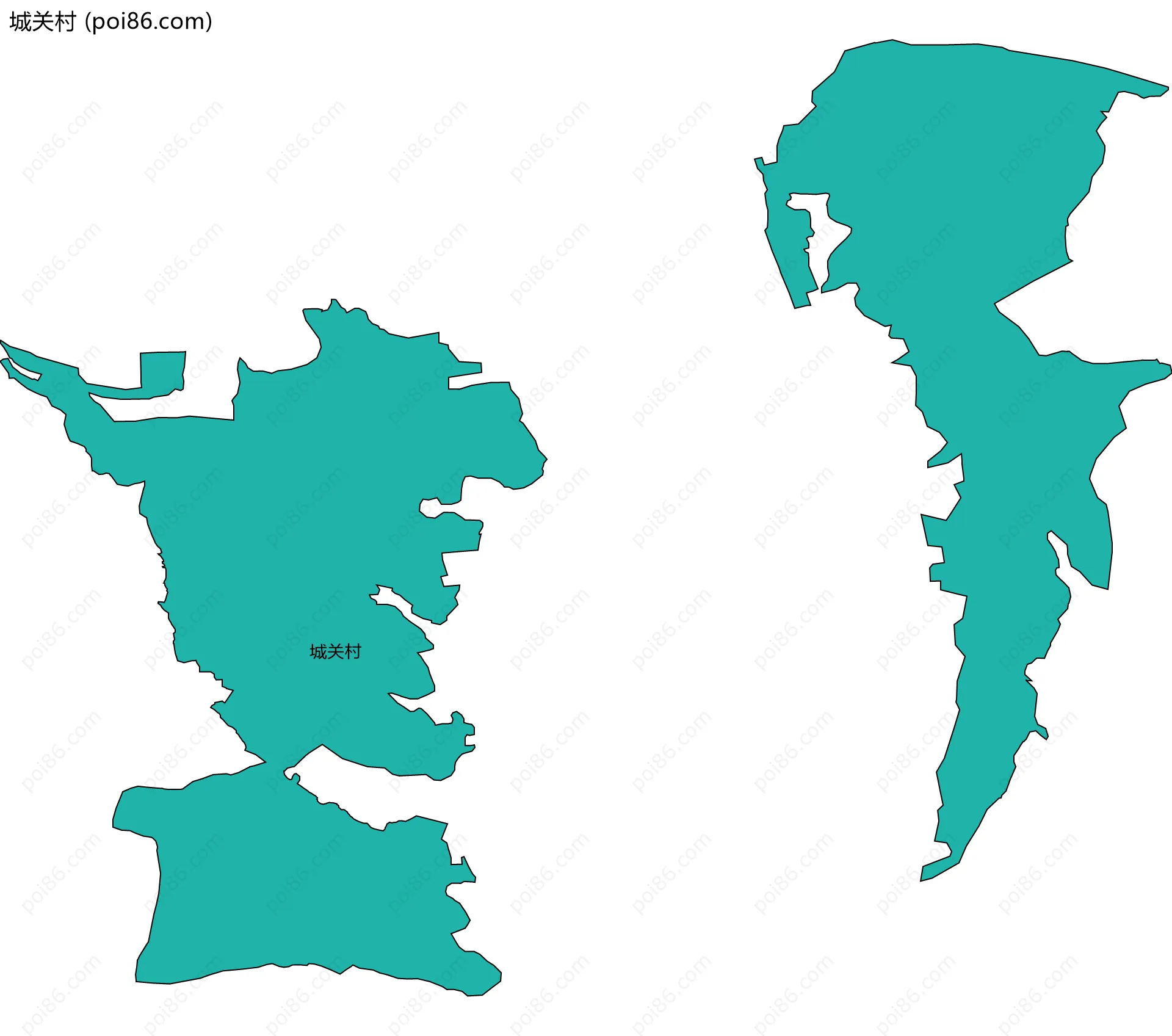 城关村边界地图