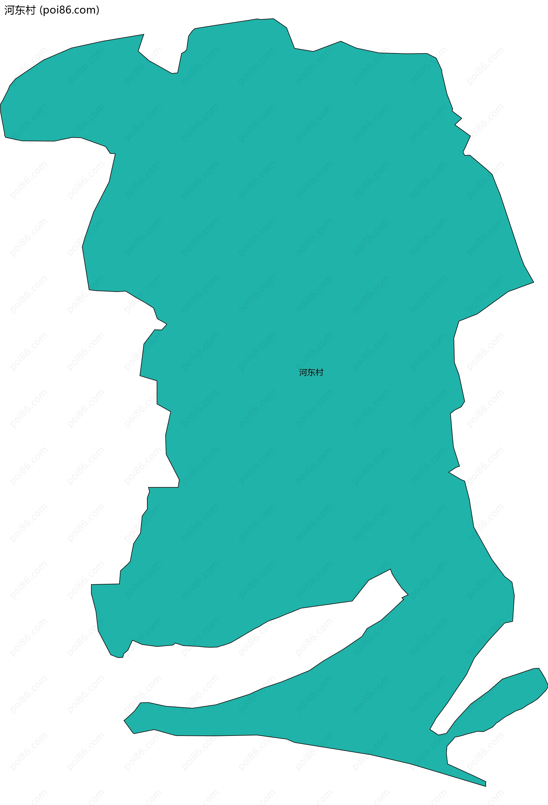 河东村边界地图