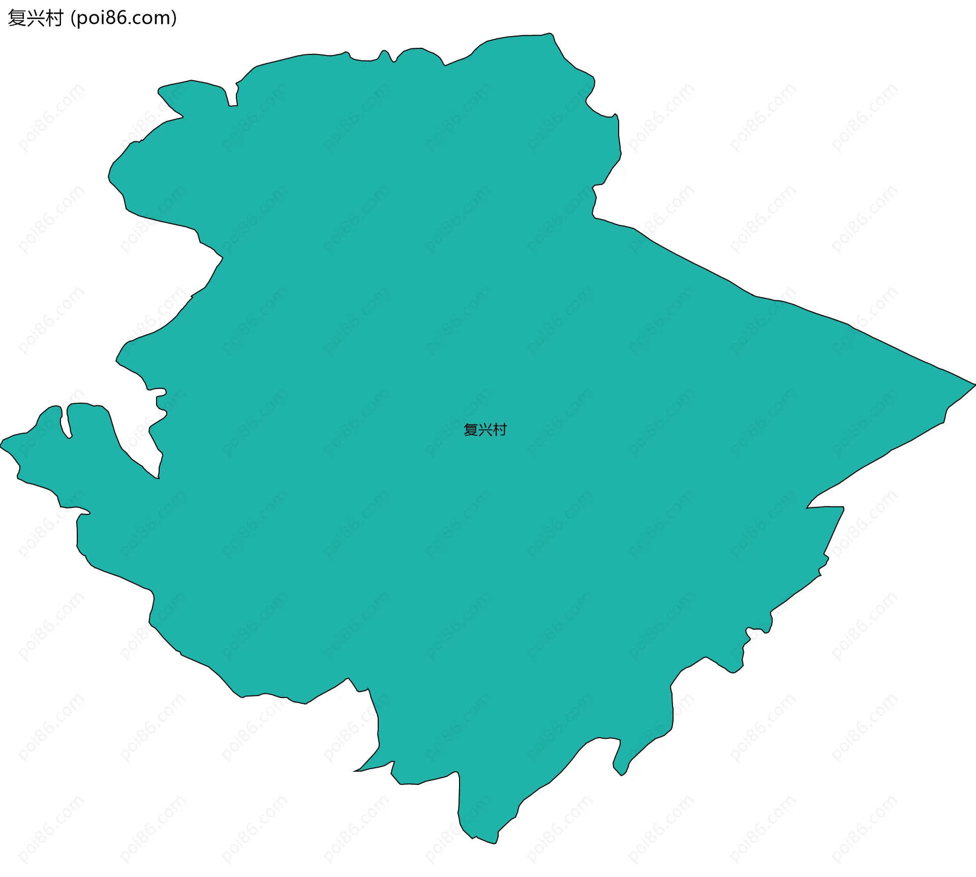 复兴村边界地图