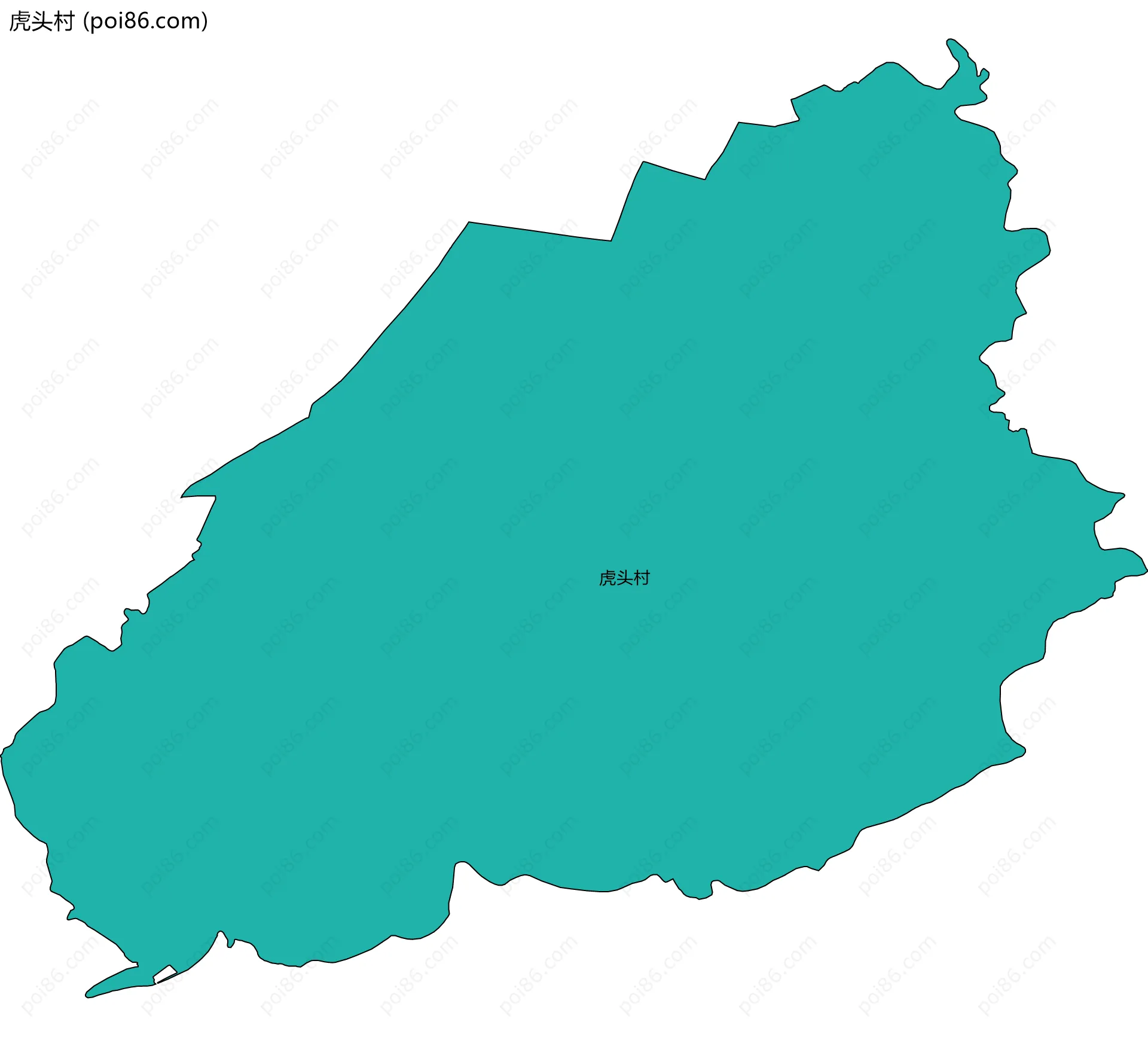 虎头村边界地图