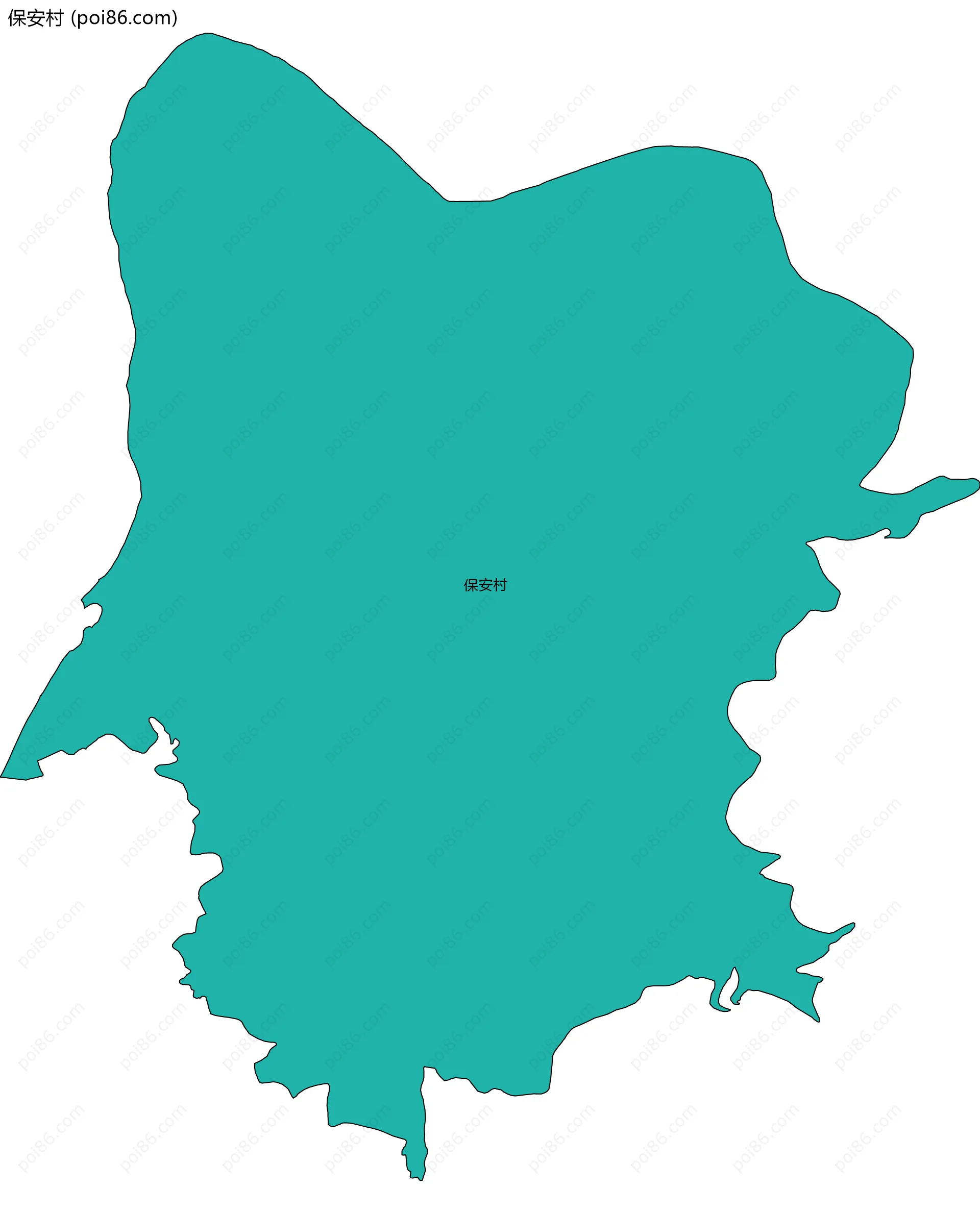 保安村边界地图