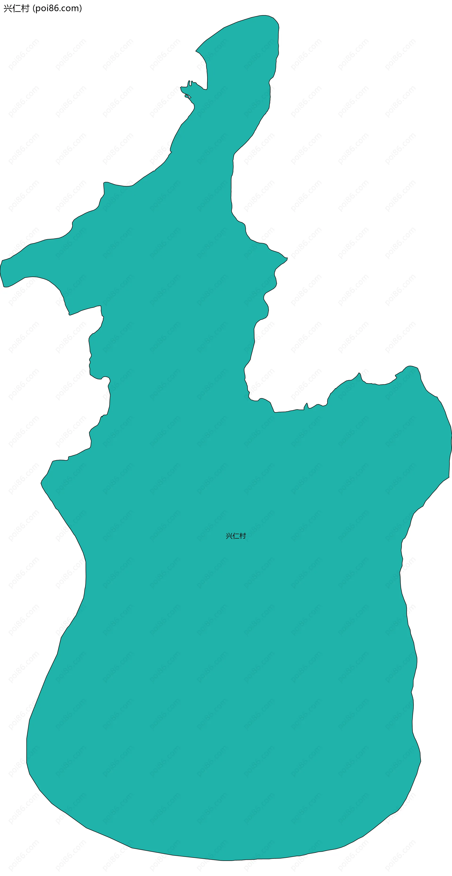 兴仁村边界地图