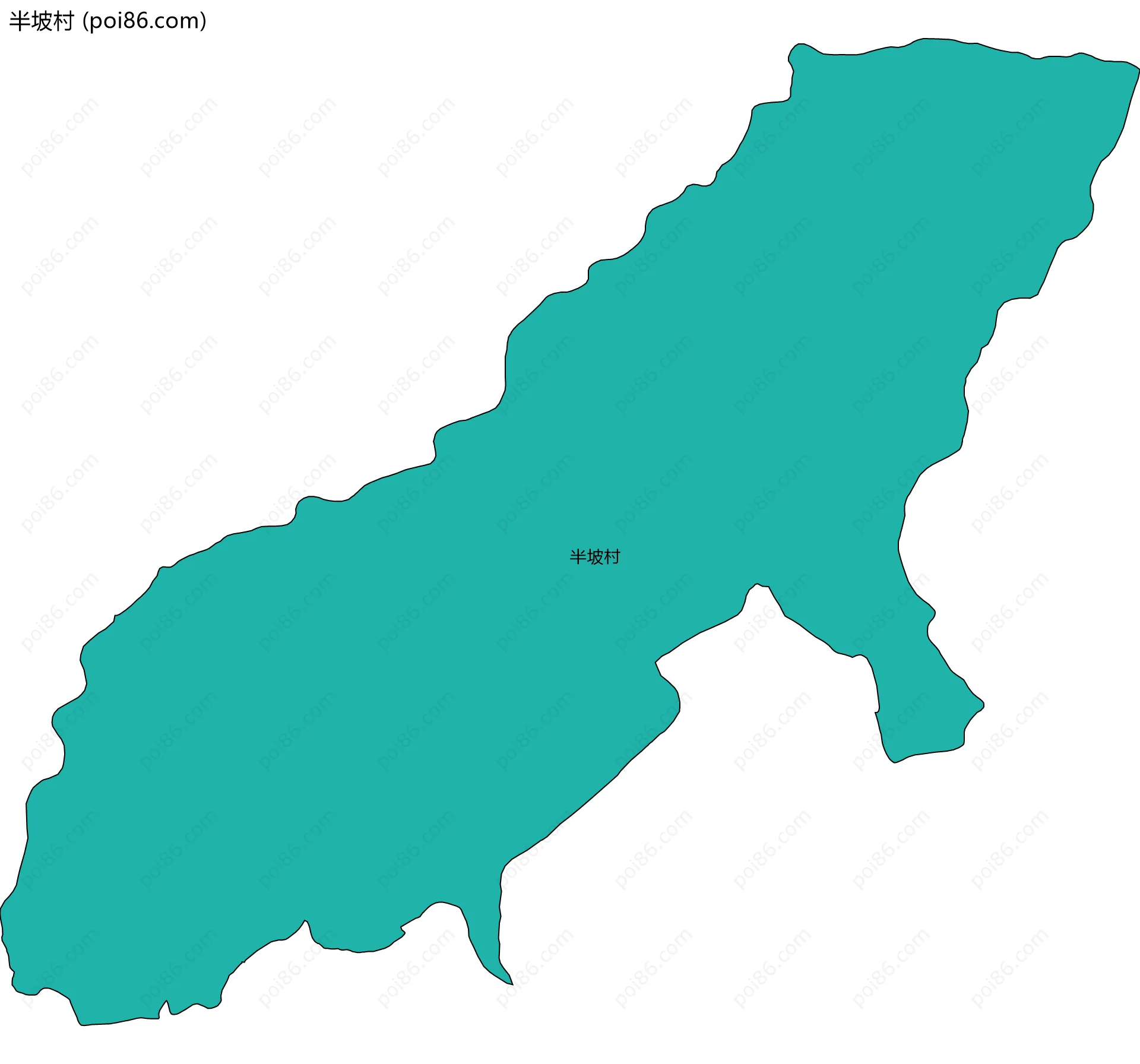 半坡村边界地图