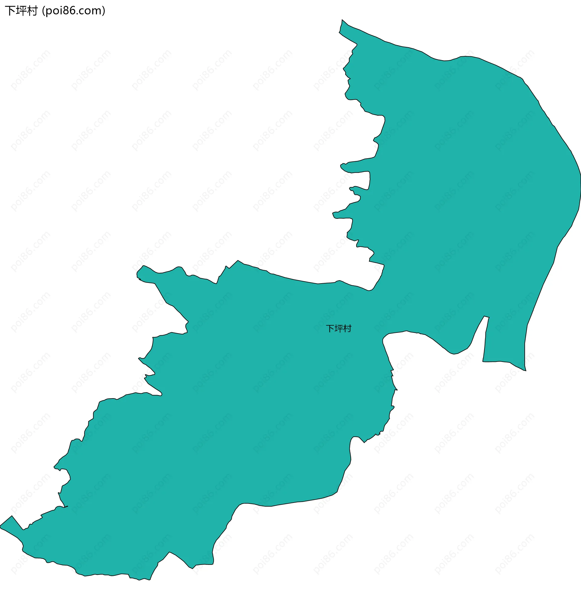 下坪村边界地图