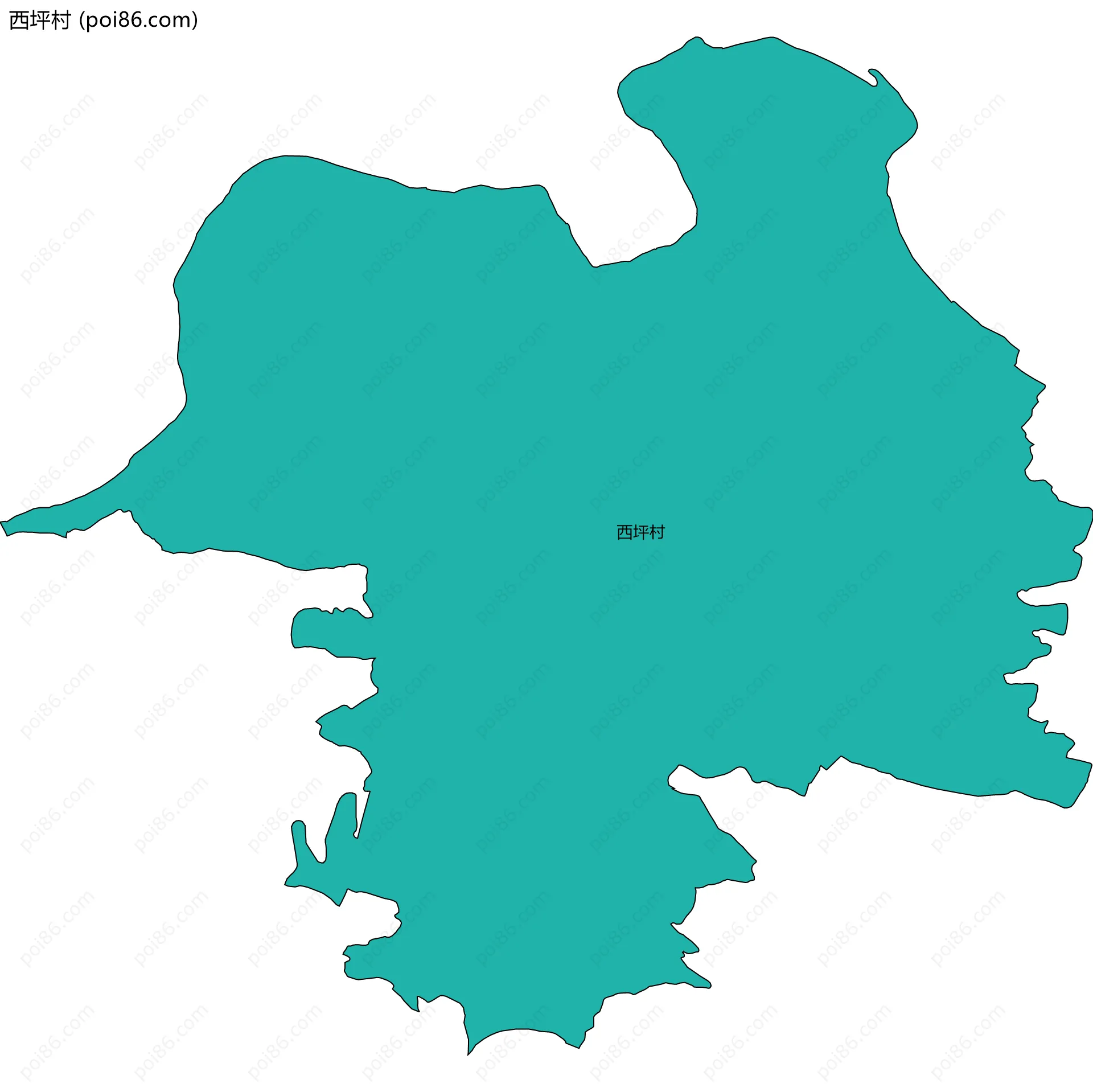 西坪村边界地图