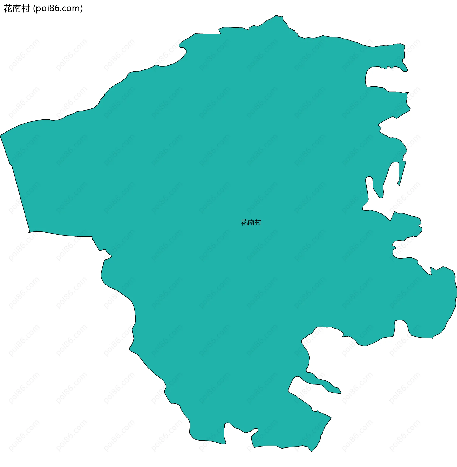 花南村边界地图