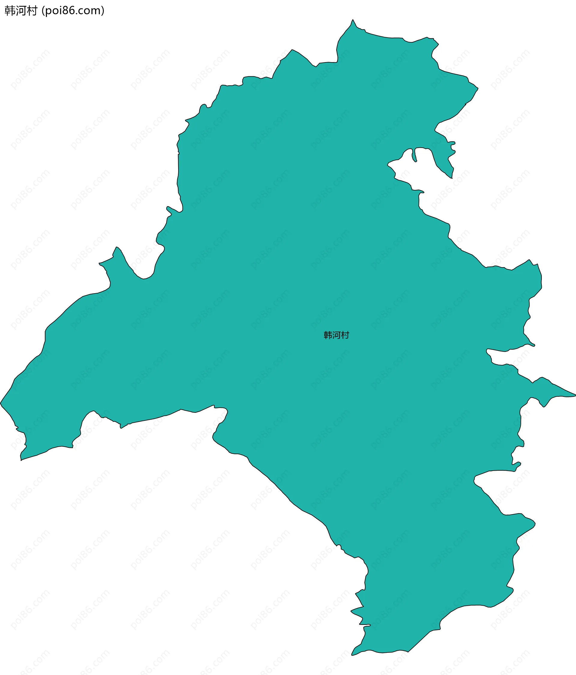 韩河村边界地图