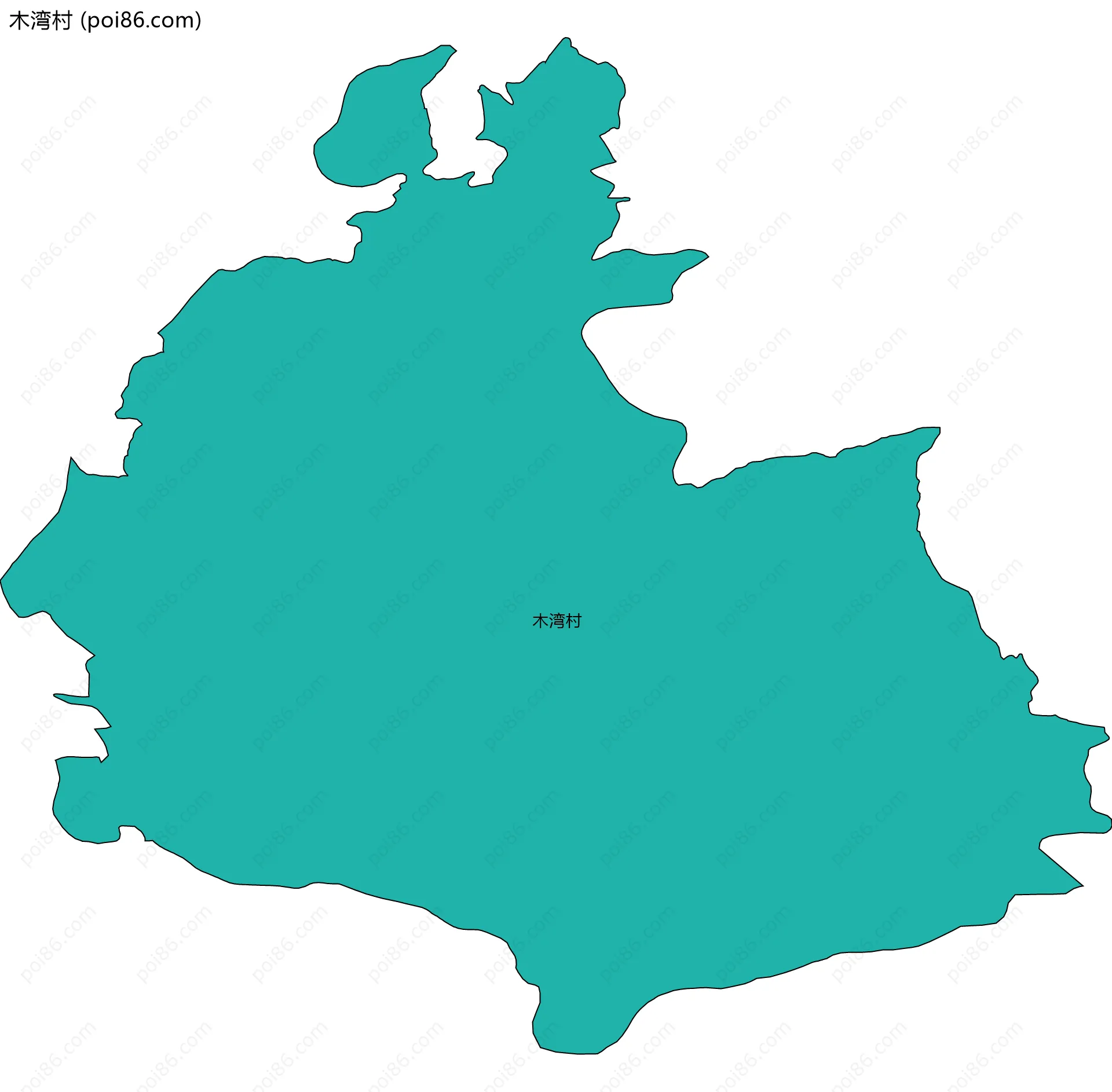 木湾村边界地图