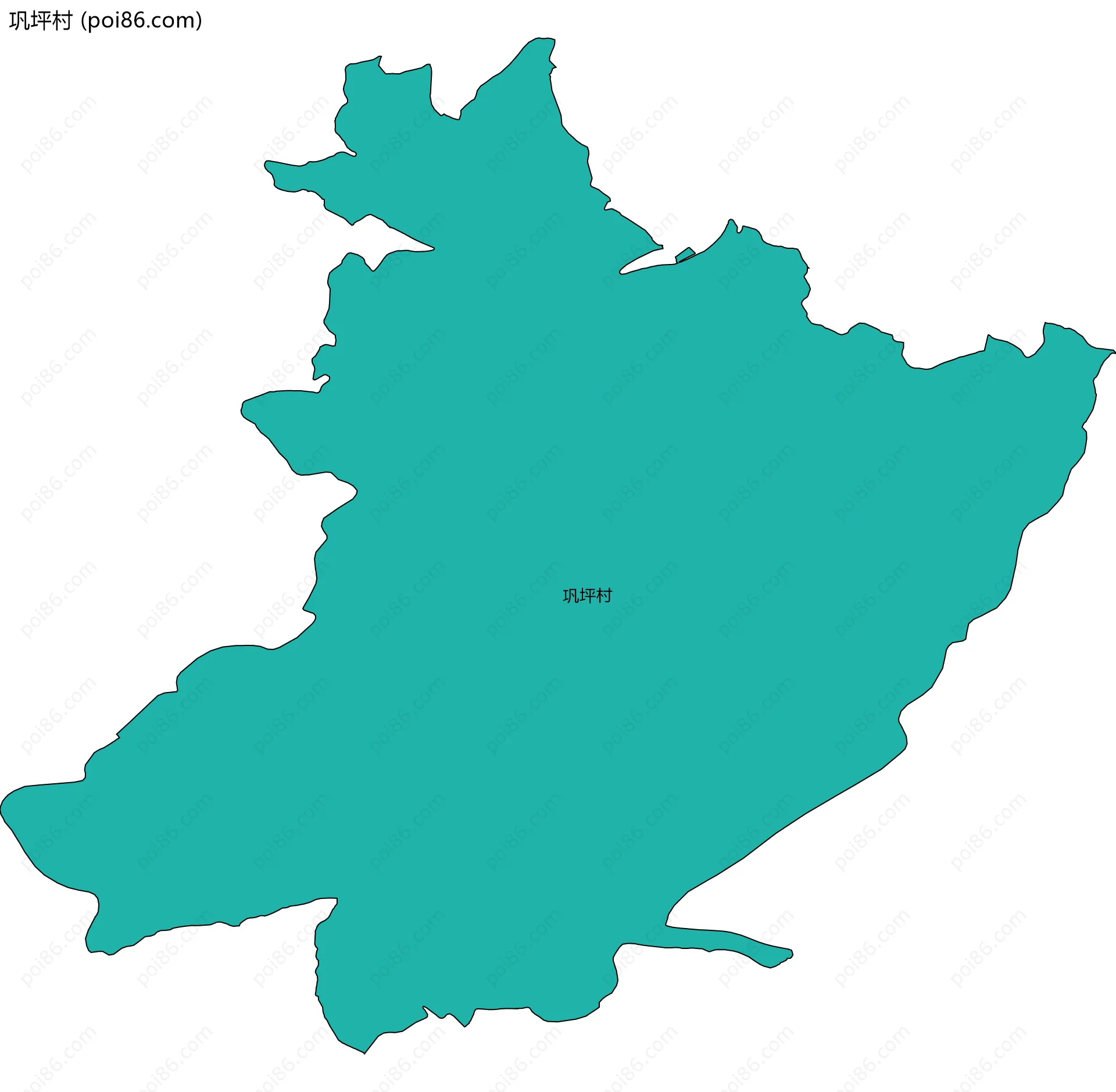 巩坪村边界地图