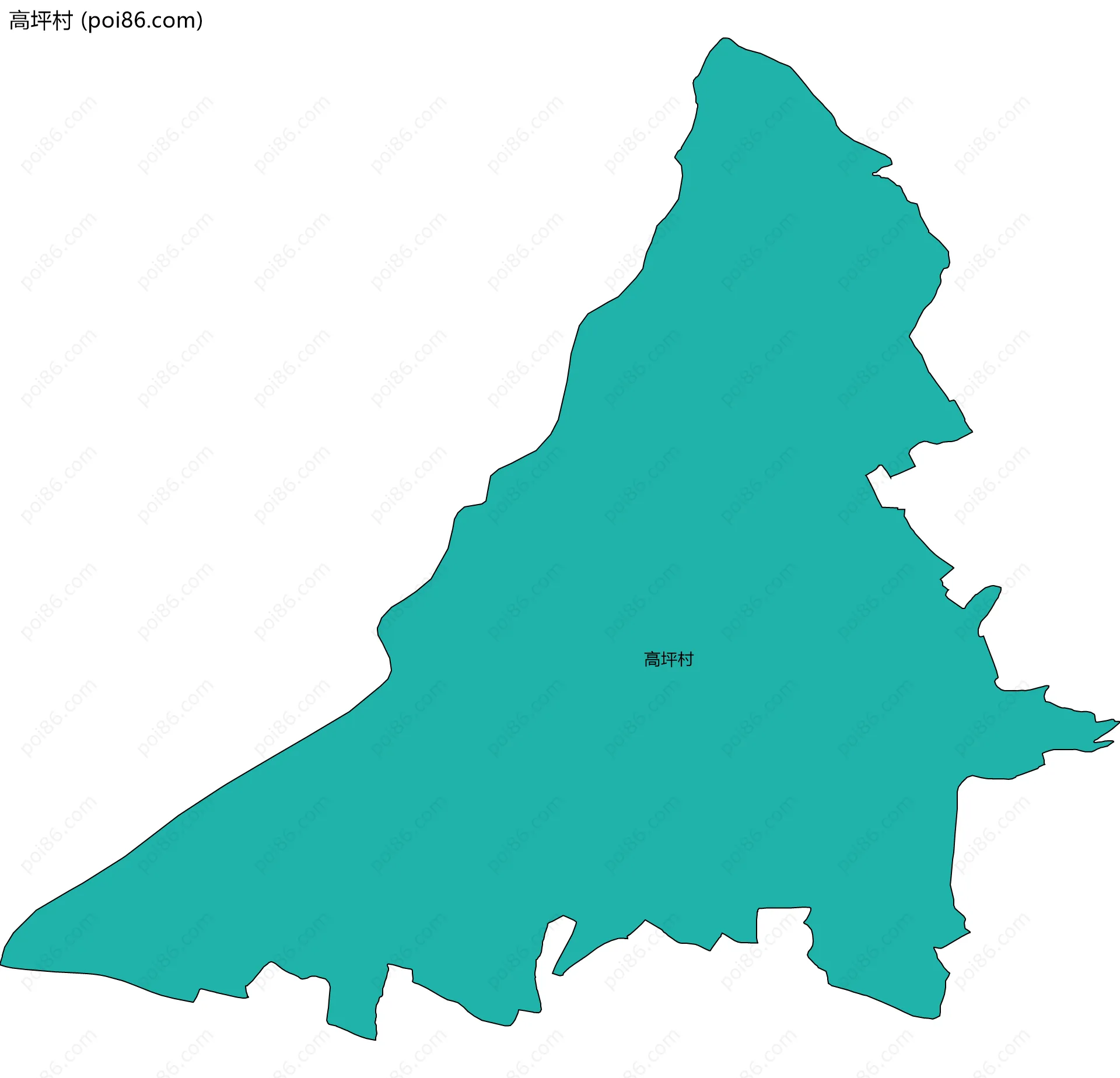 高坪村边界地图