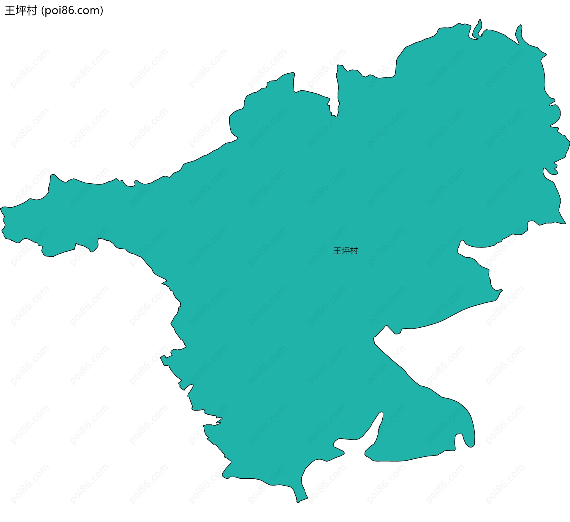 王坪村边界地图