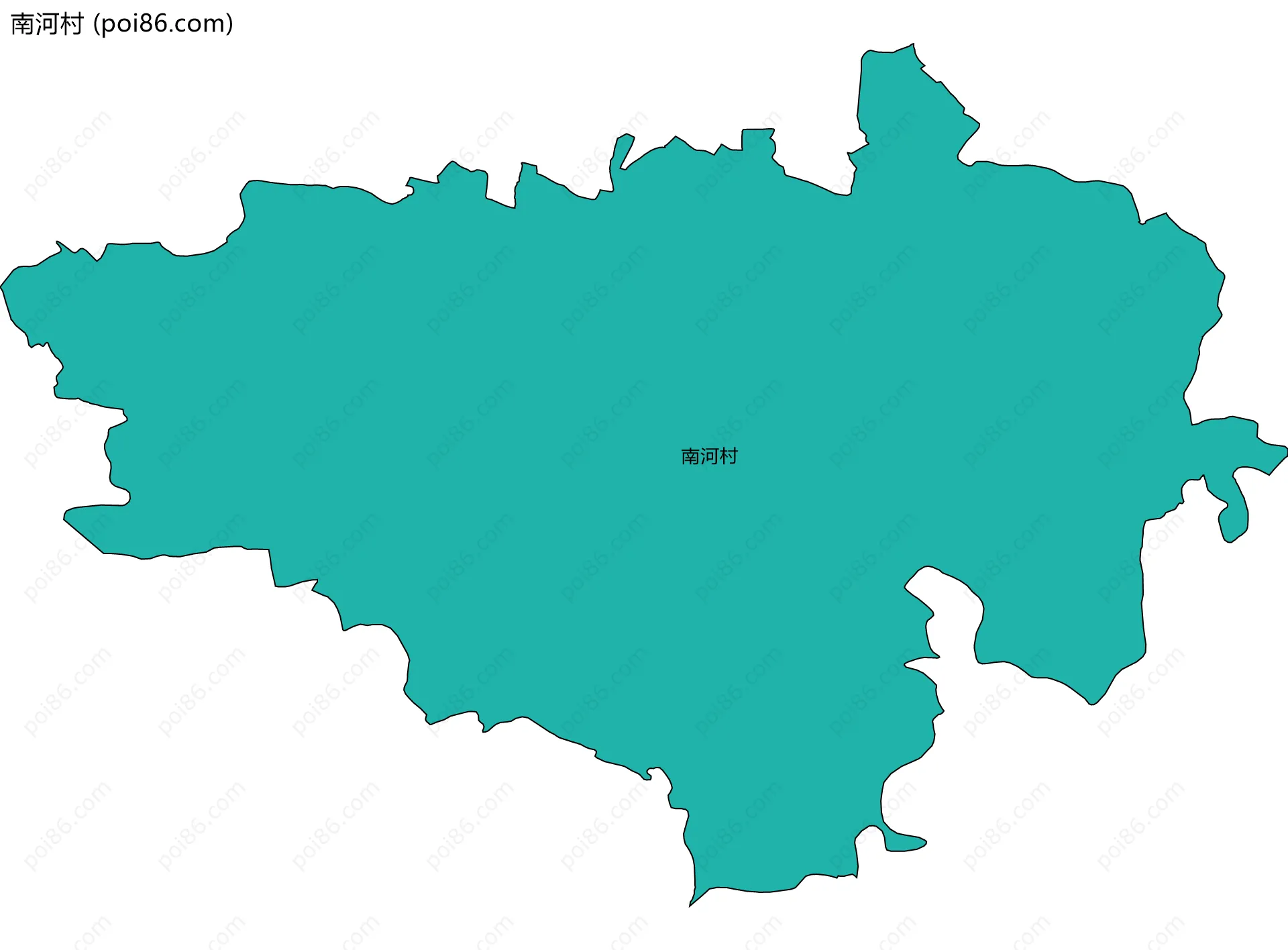 南河村边界地图