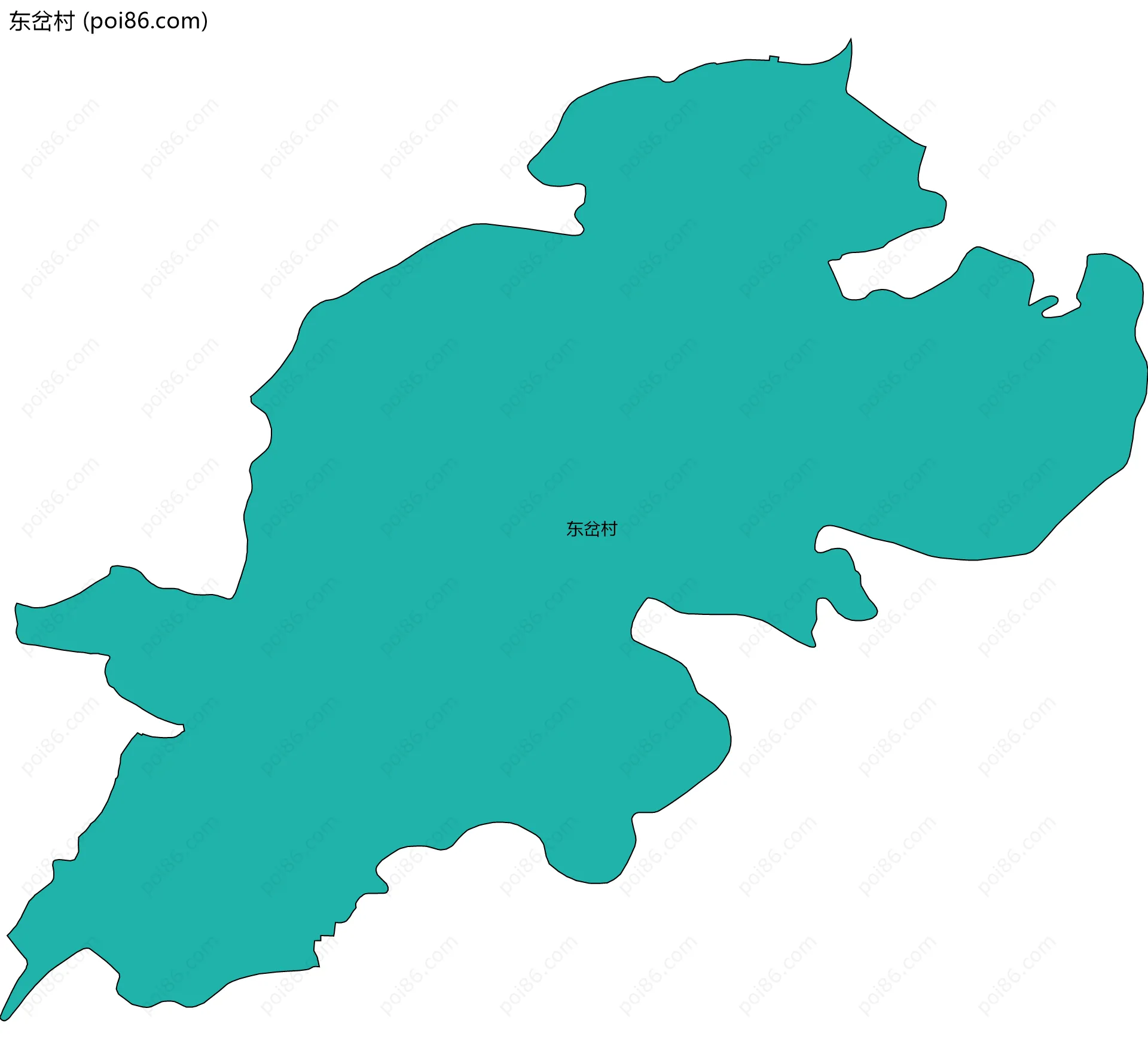 东岔村边界地图