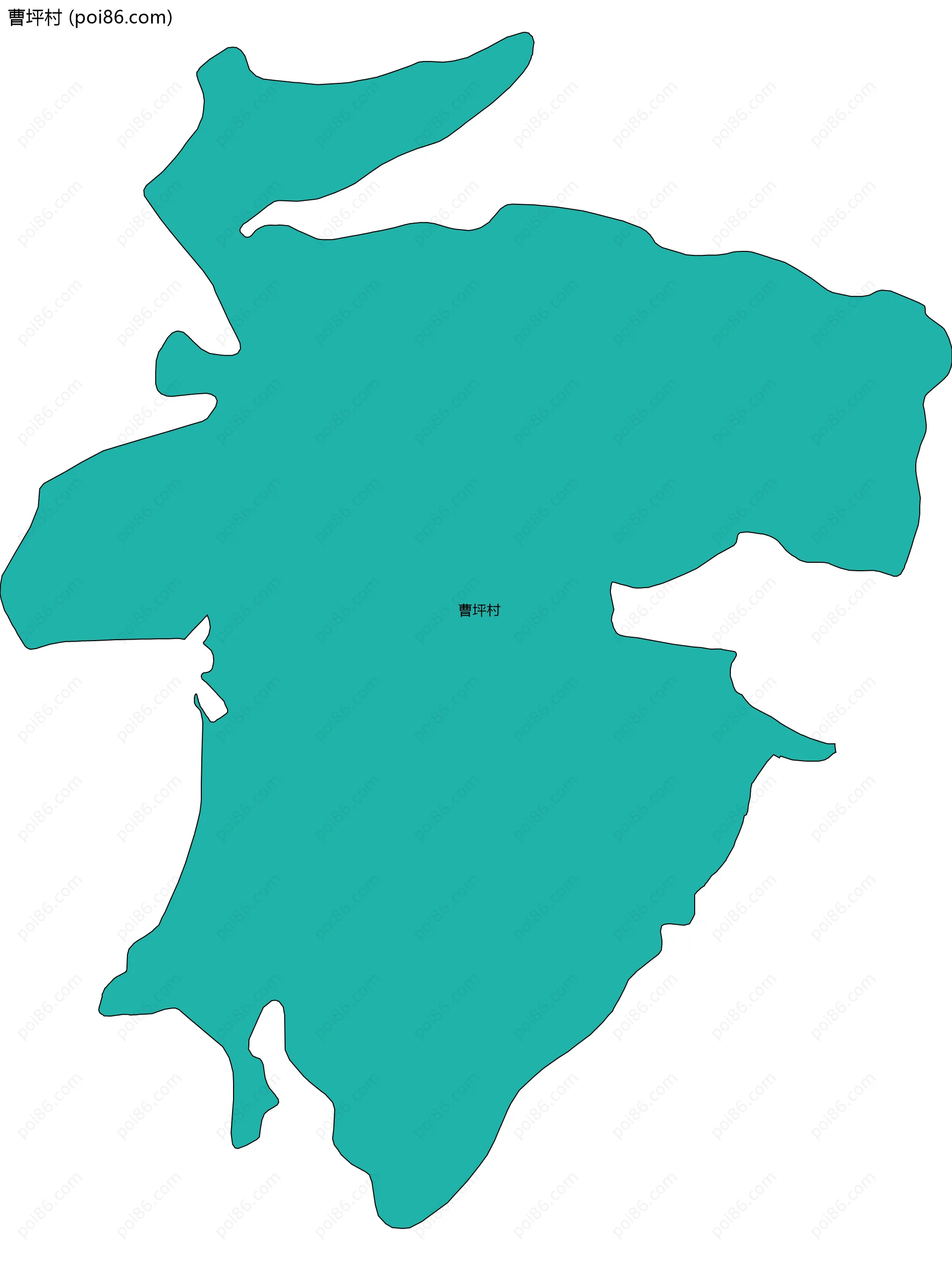 曹坪村边界地图