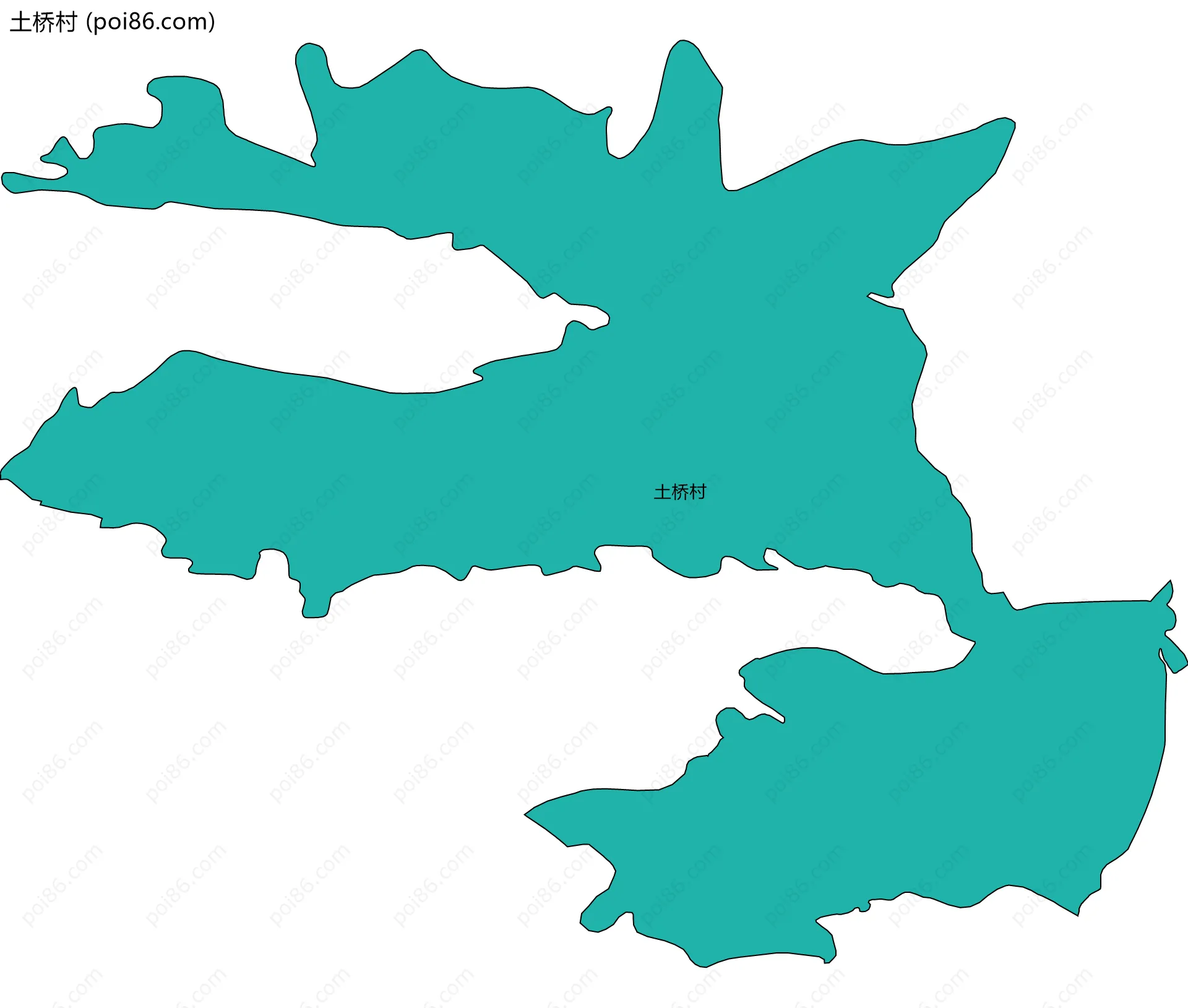 土桥村边界地图