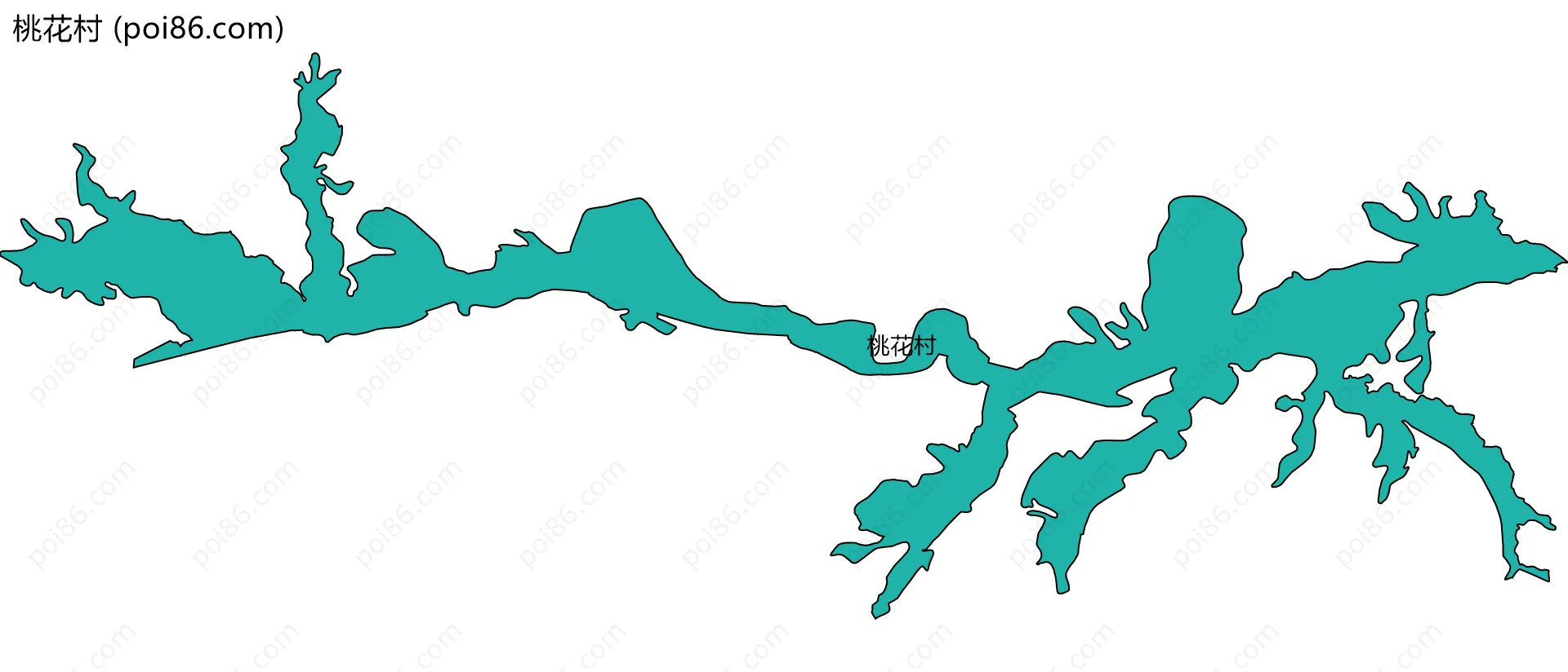 桃花村边界地图