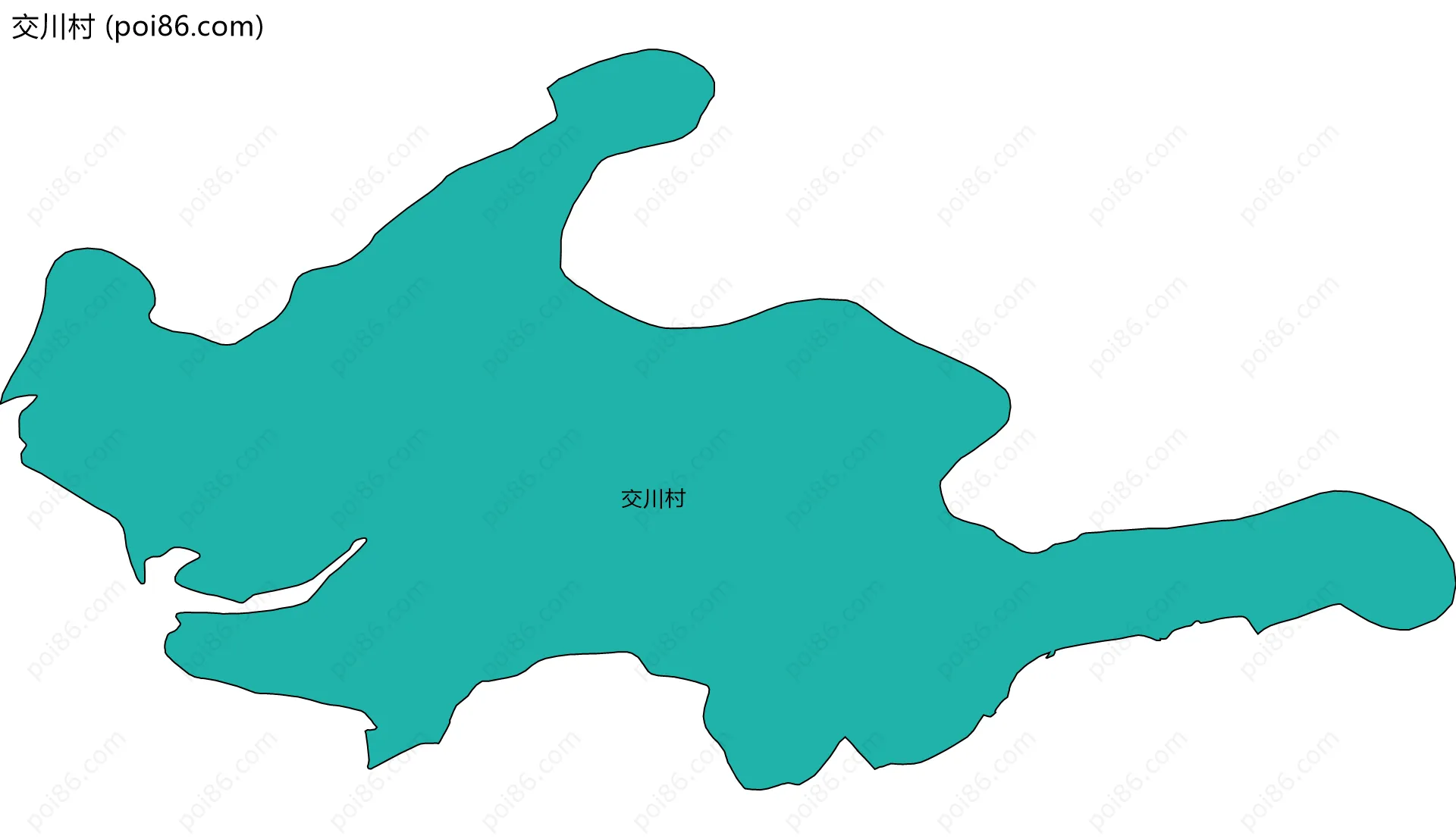 交川村边界地图