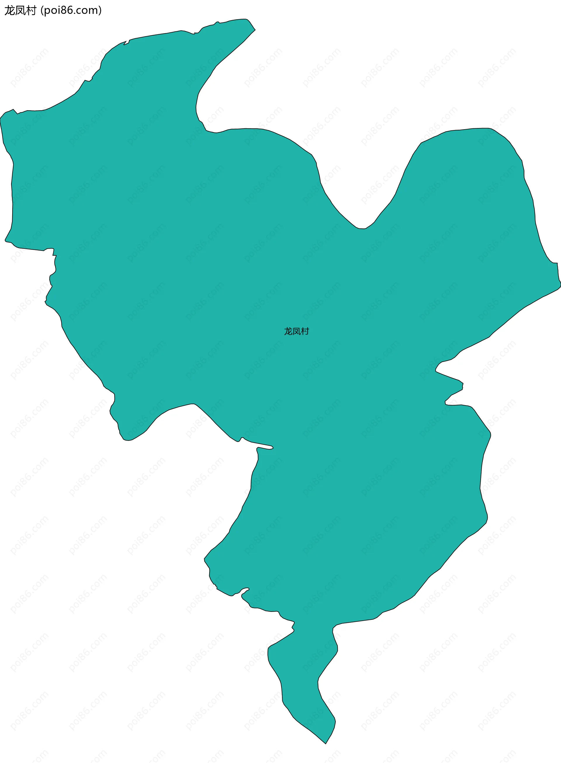 龙凤村边界地图