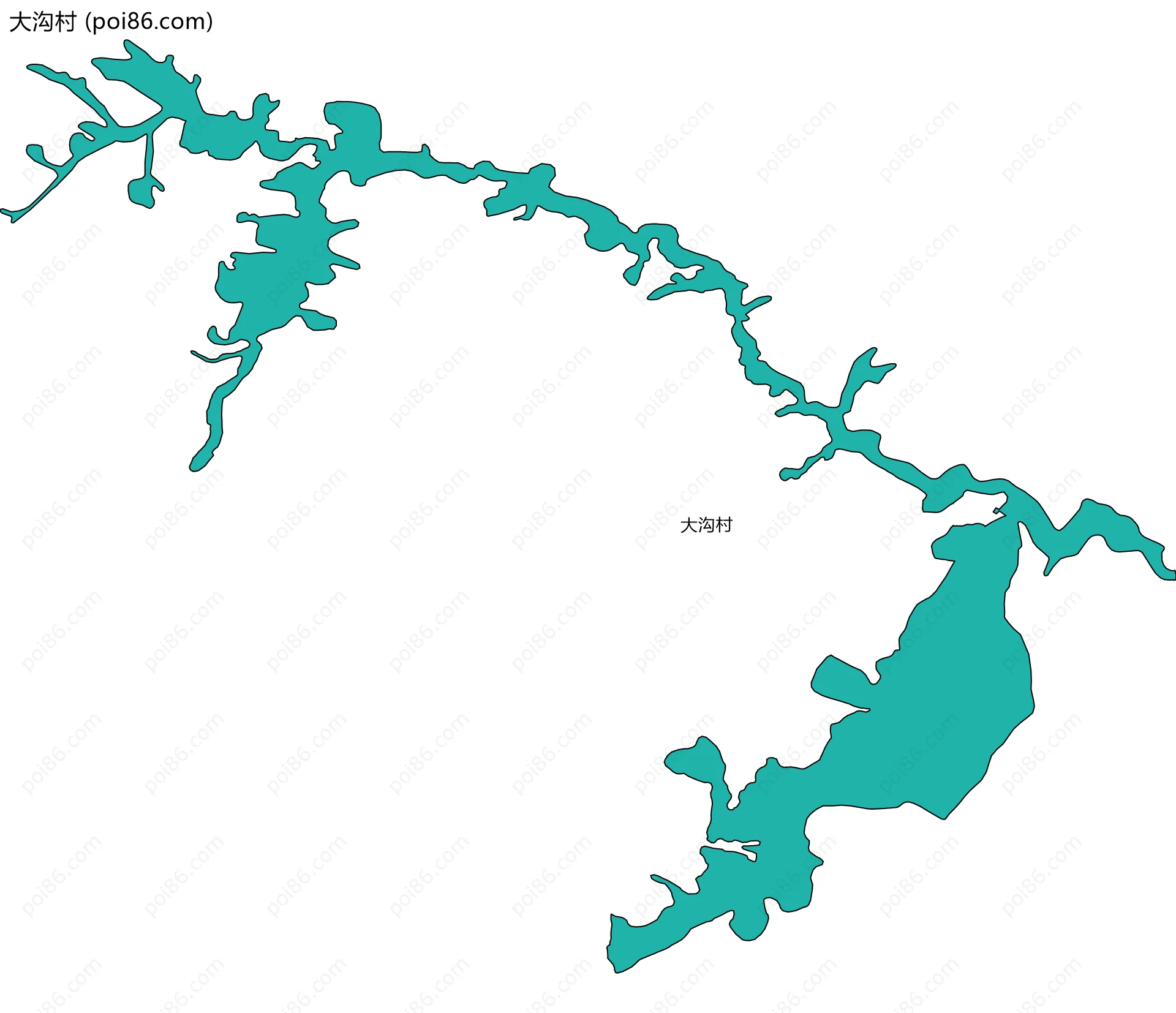 大沟村边界地图