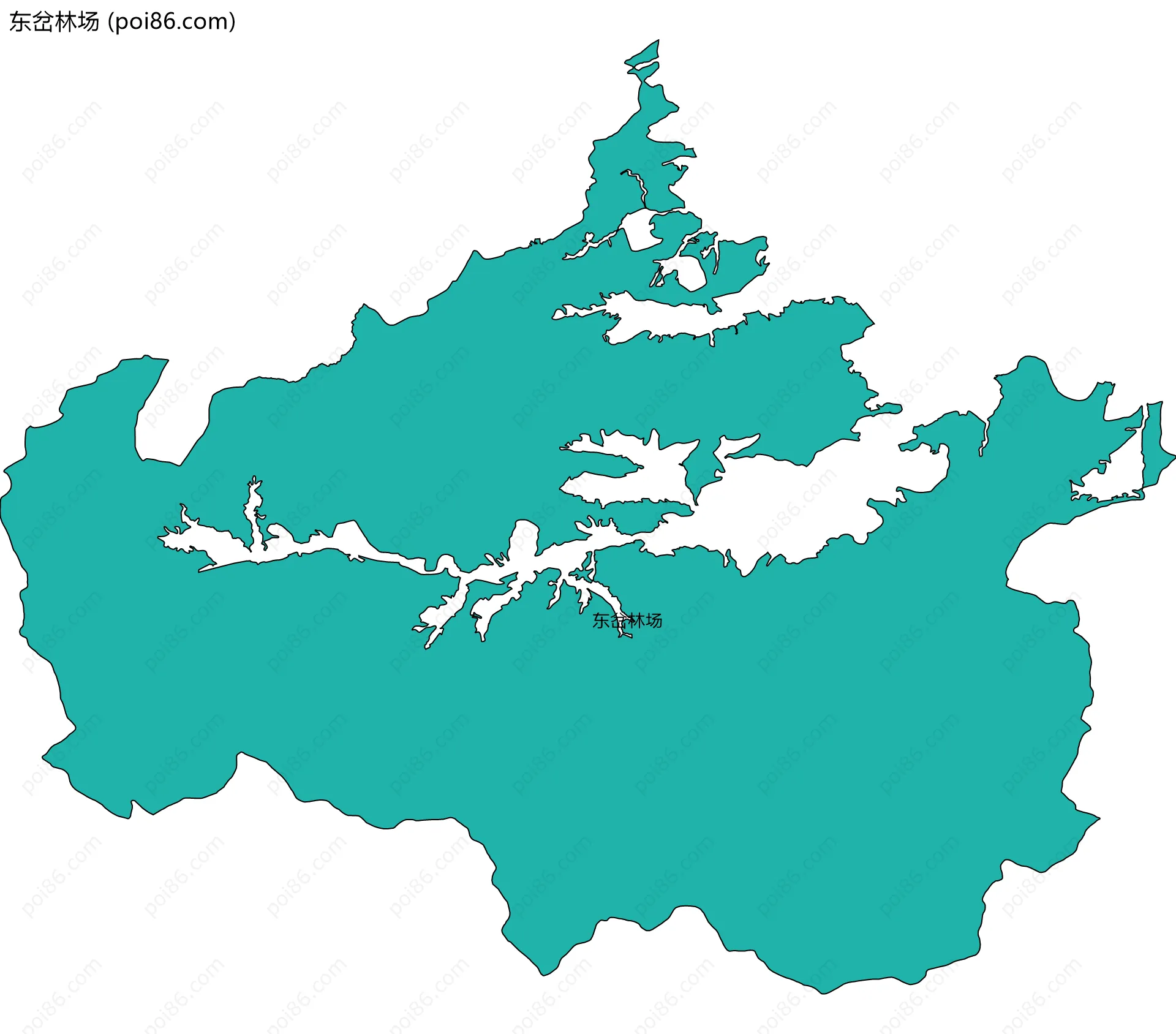 东岔林场边界地图