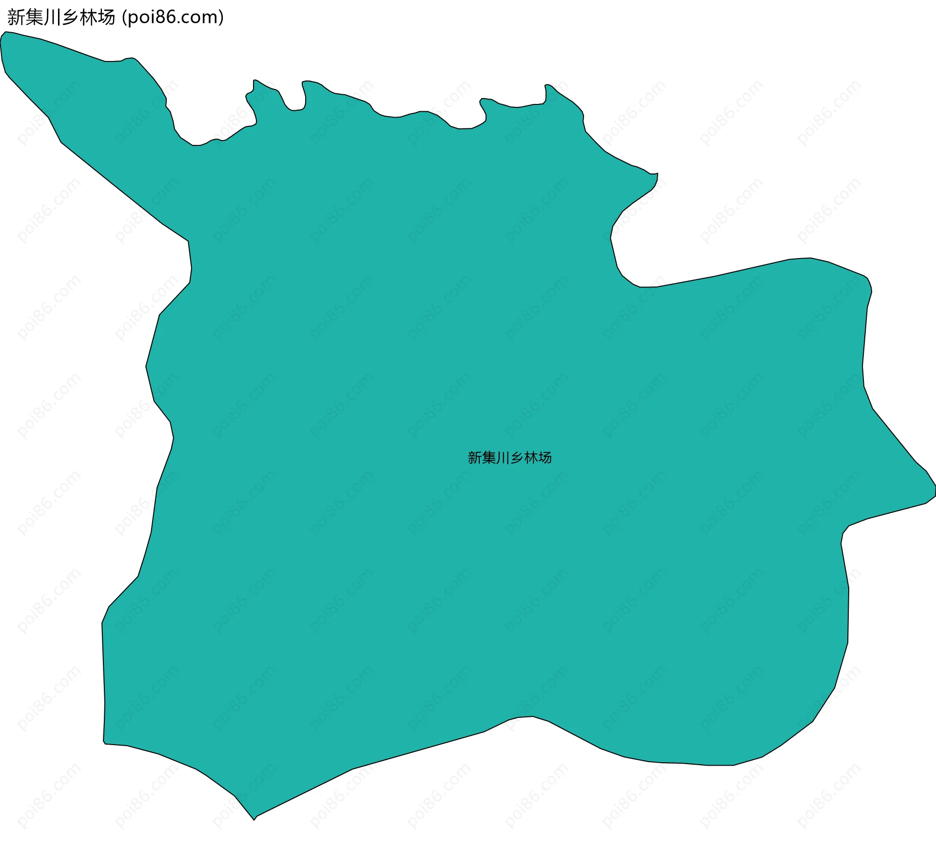 新集川乡林场边界地图