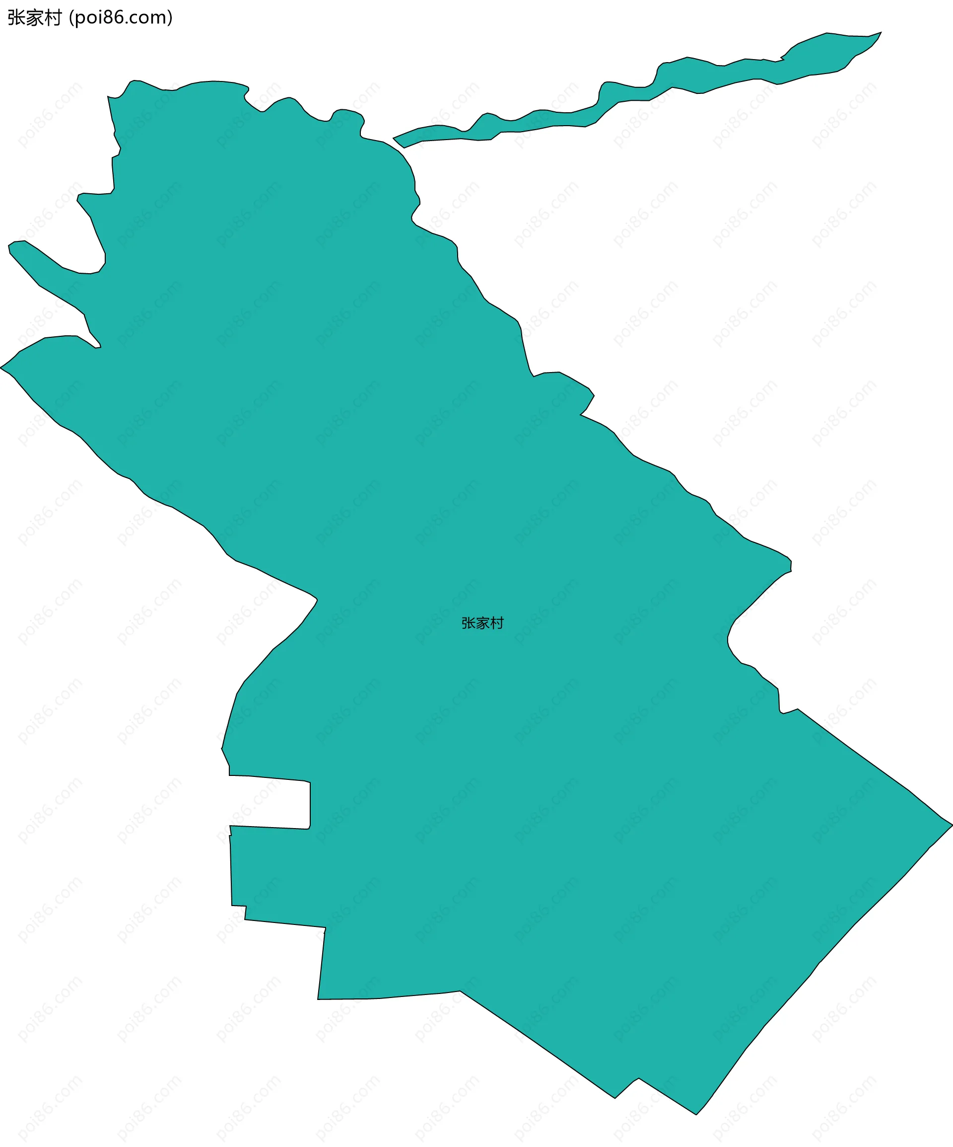 张家村边界地图