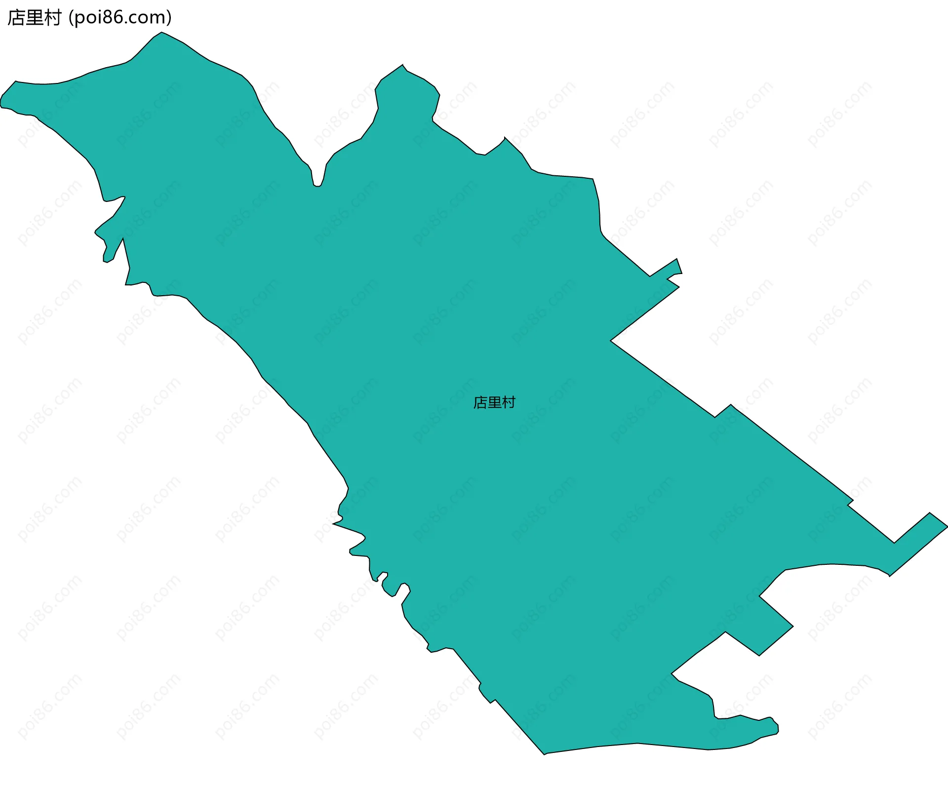 店里村边界地图