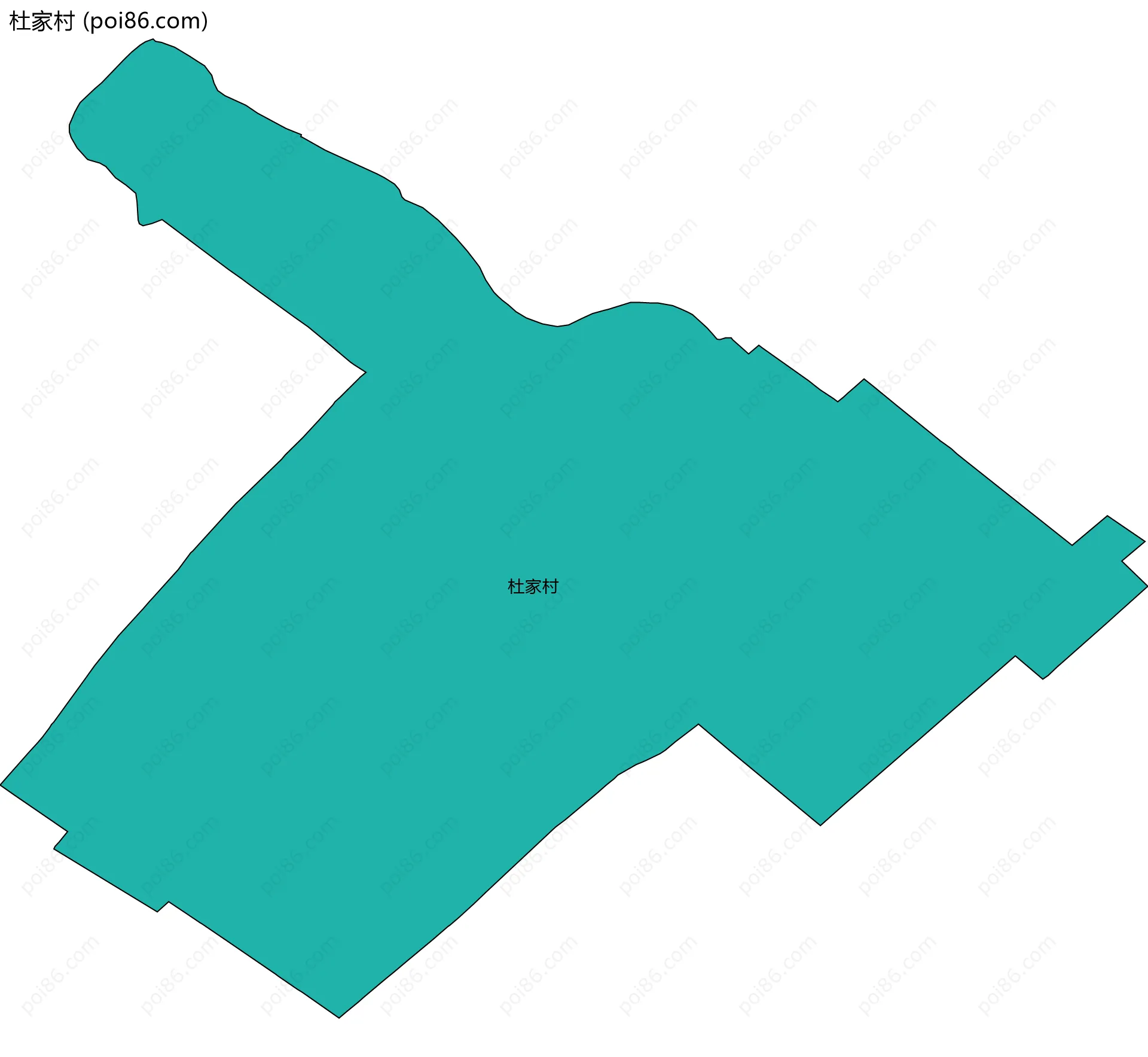 杜家村边界地图