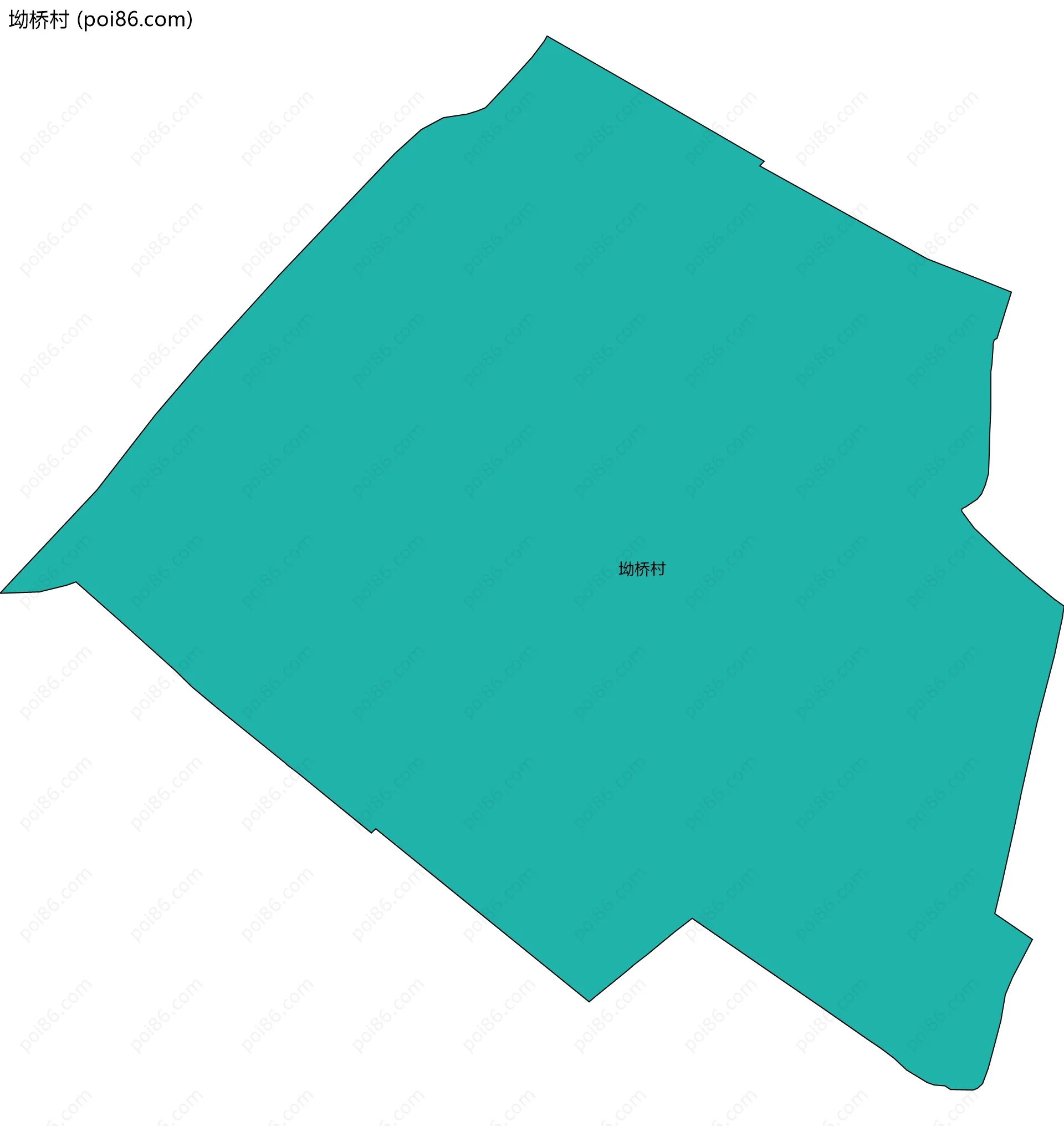 坳桥村边界地图