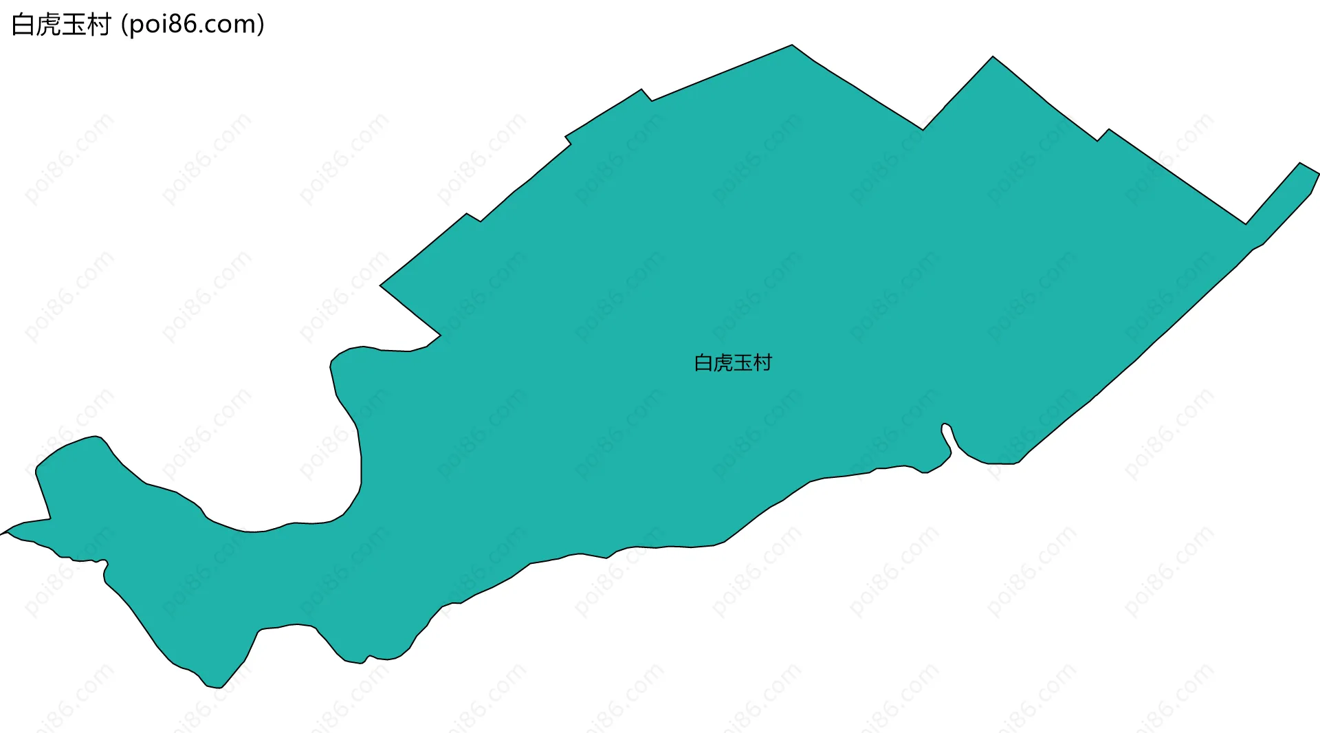 白虎玉村边界地图