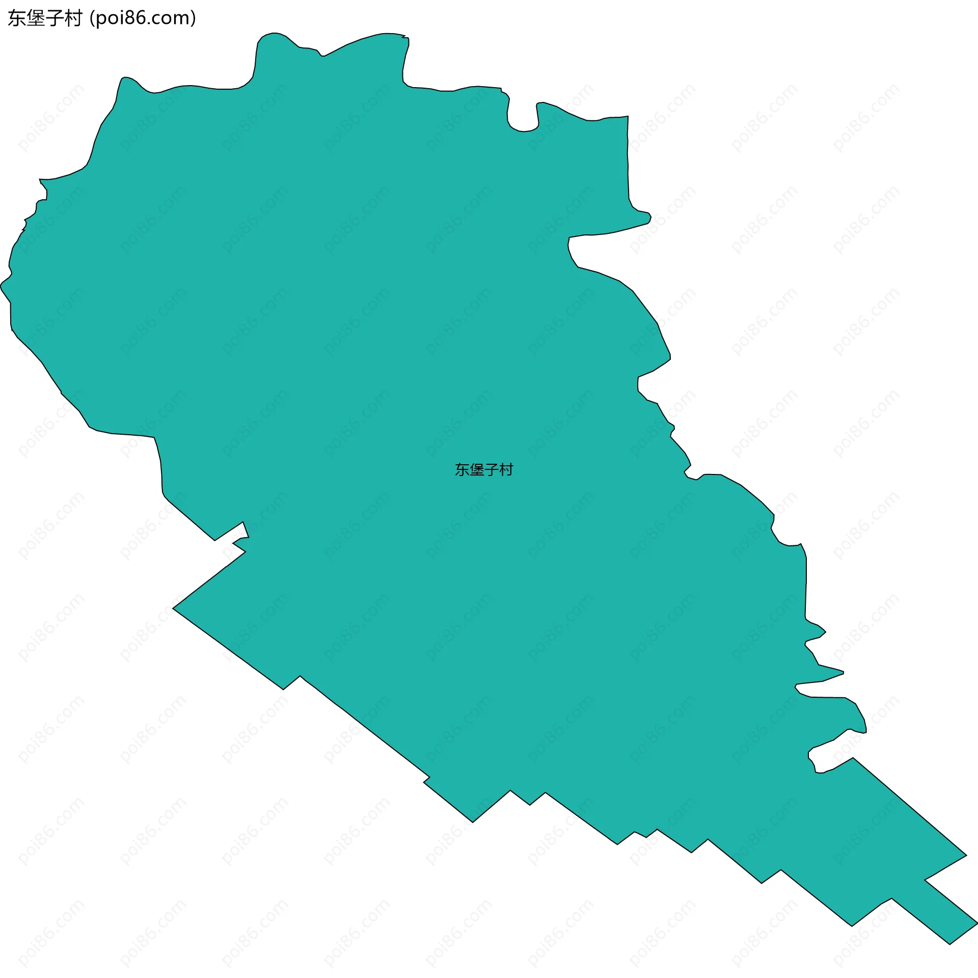 东堡子村边界地图