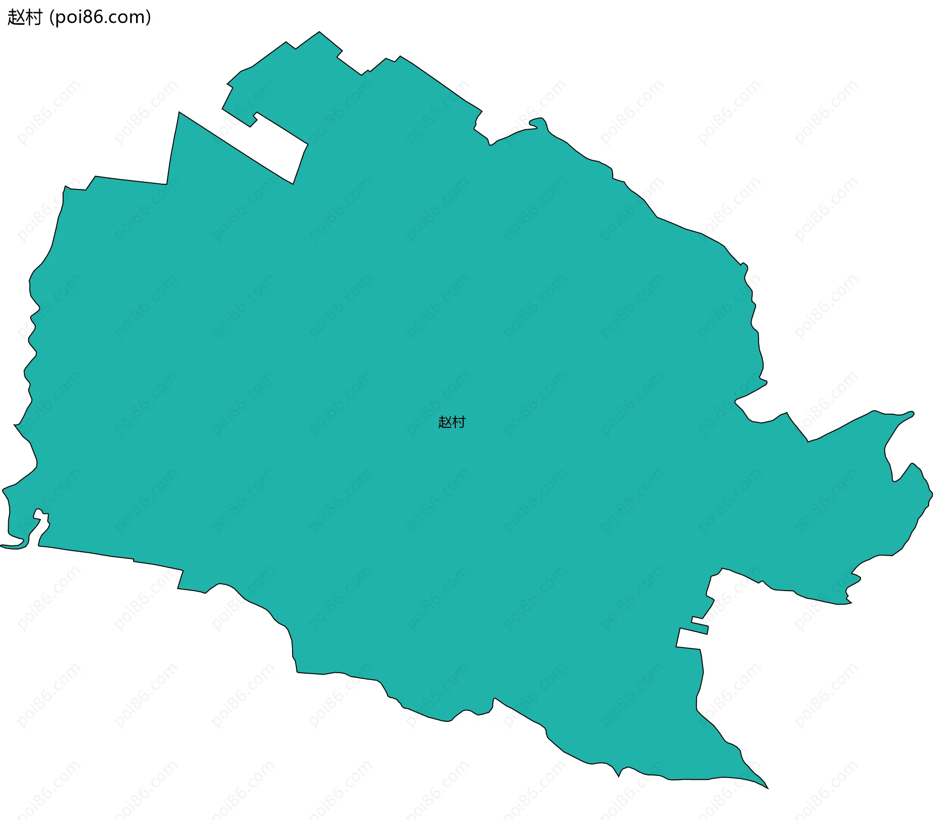 赵村边界地图
