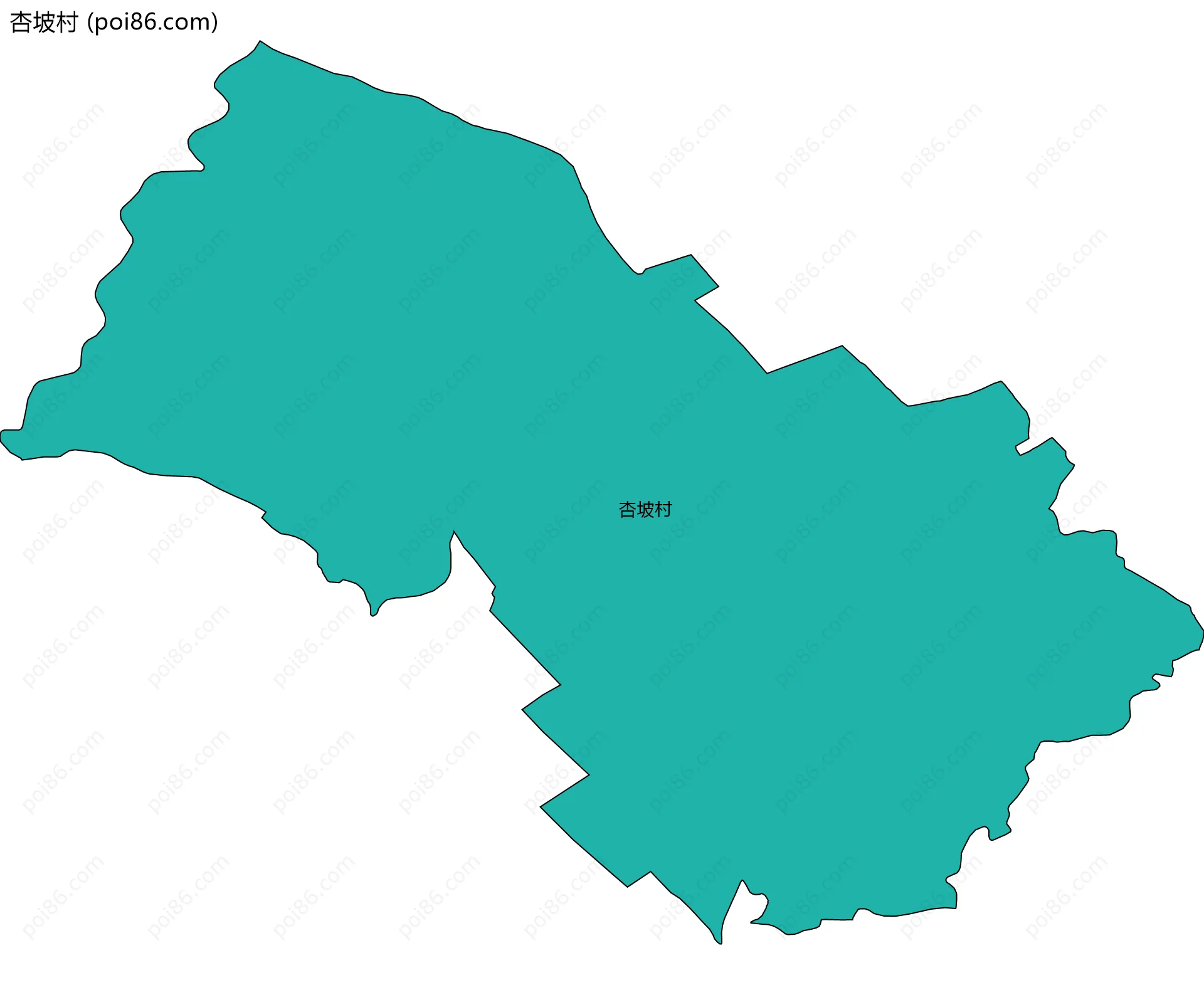 杏坡村边界地图