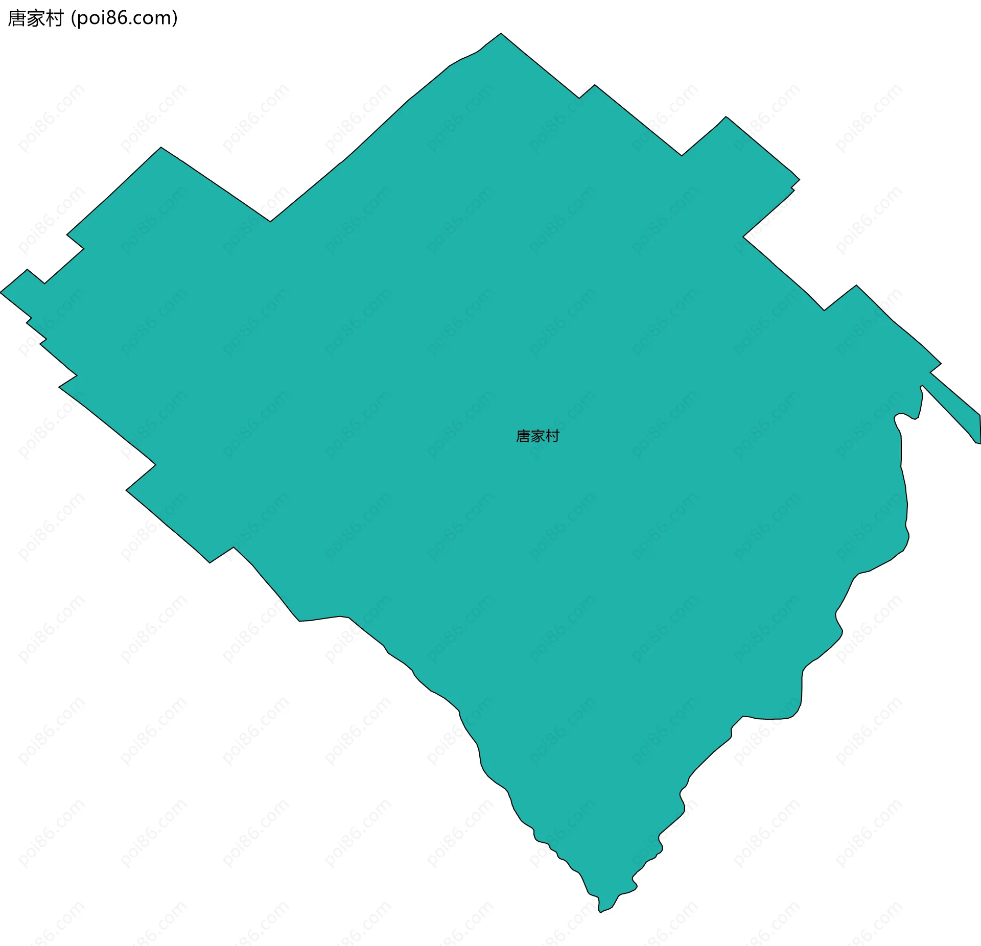 唐家村边界地图