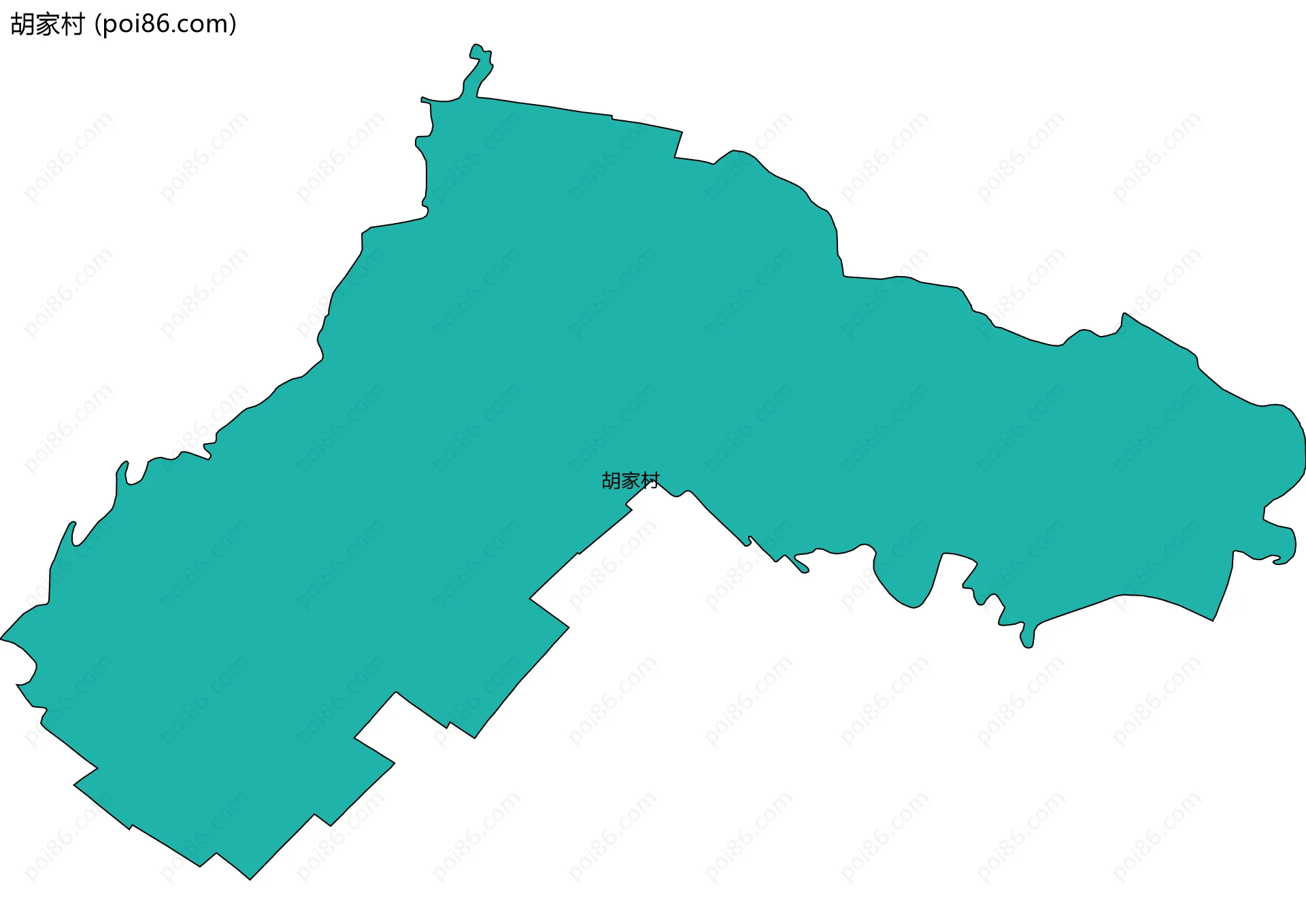 胡家村边界地图