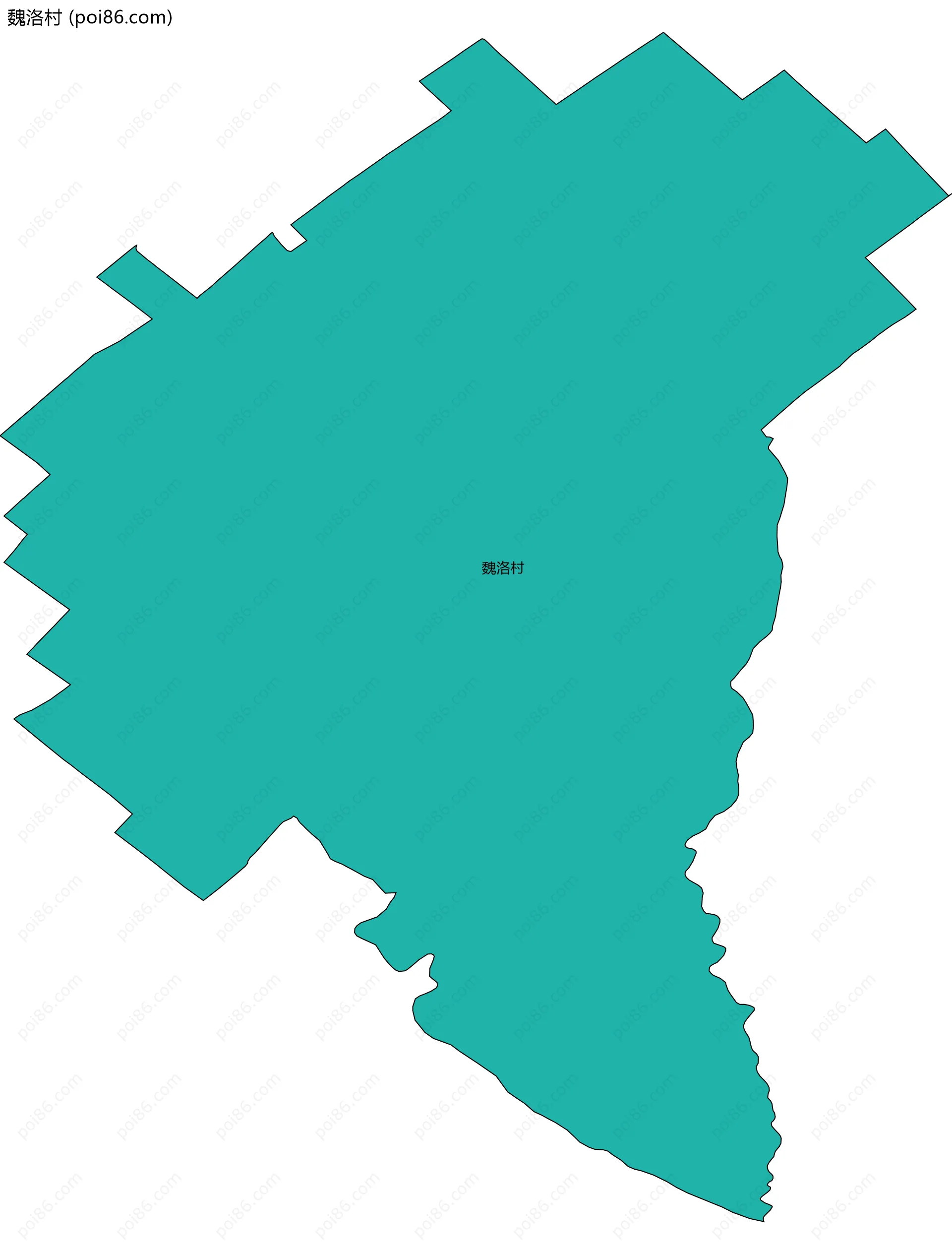 魏洛村边界地图