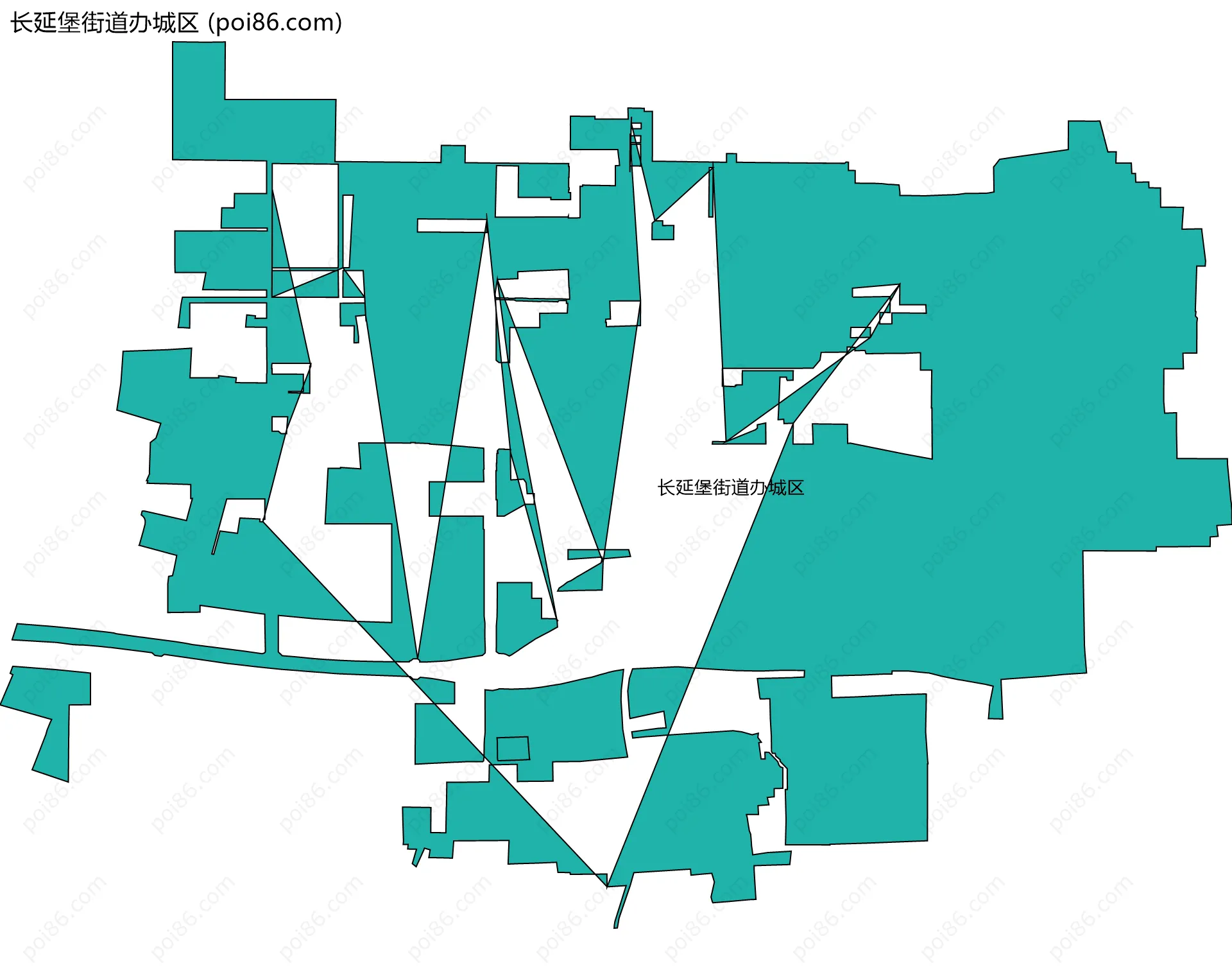 长延堡街道办城区边界地图