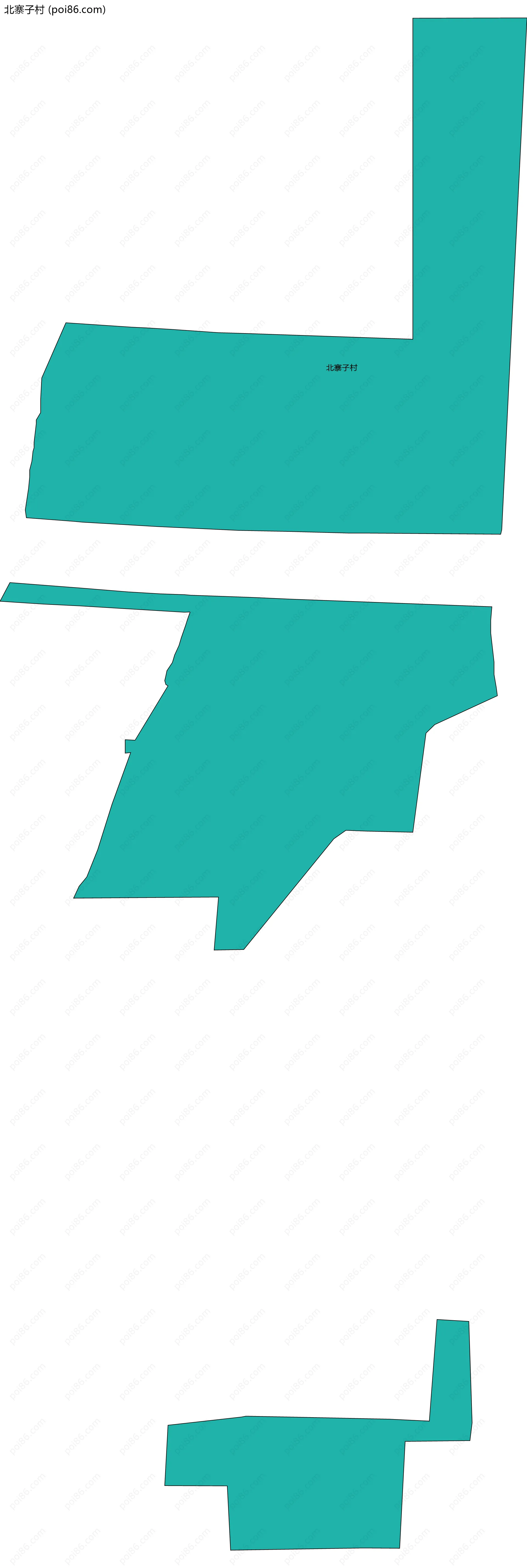 北寨子村边界地图