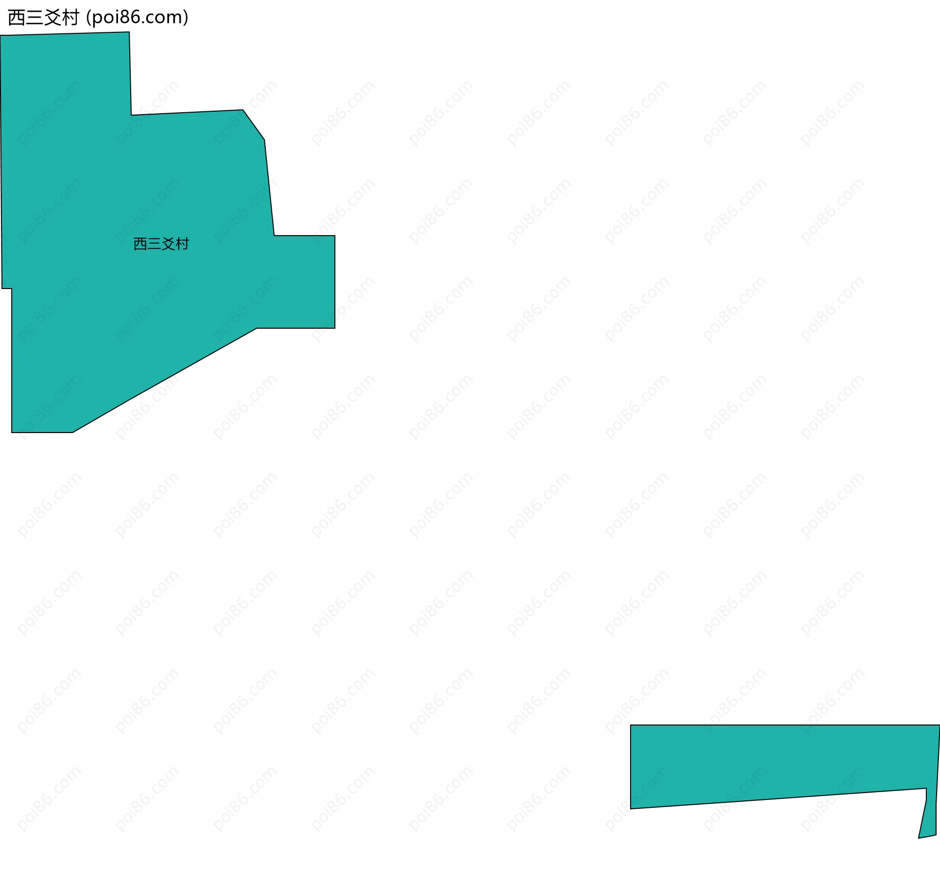 西三爻村边界地图