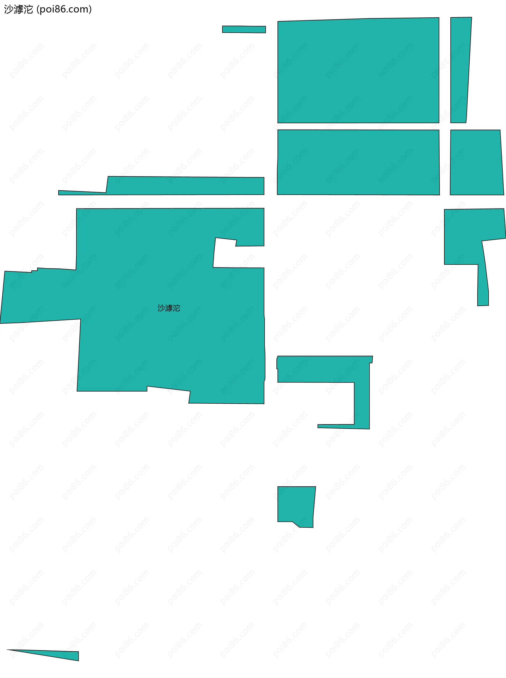 沙滹沱边界地图