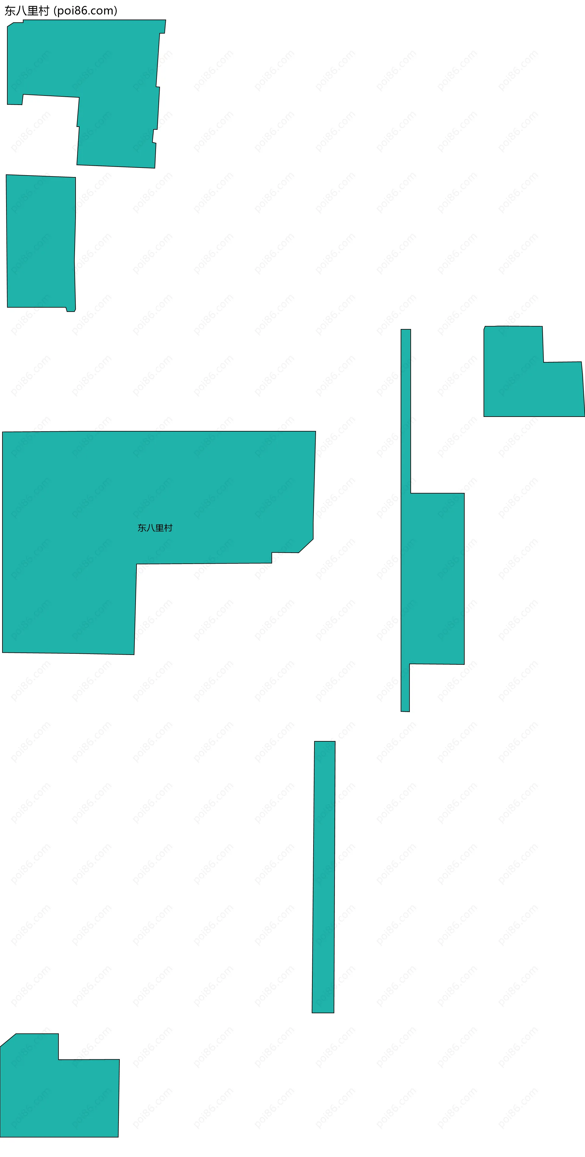 东八里村边界地图