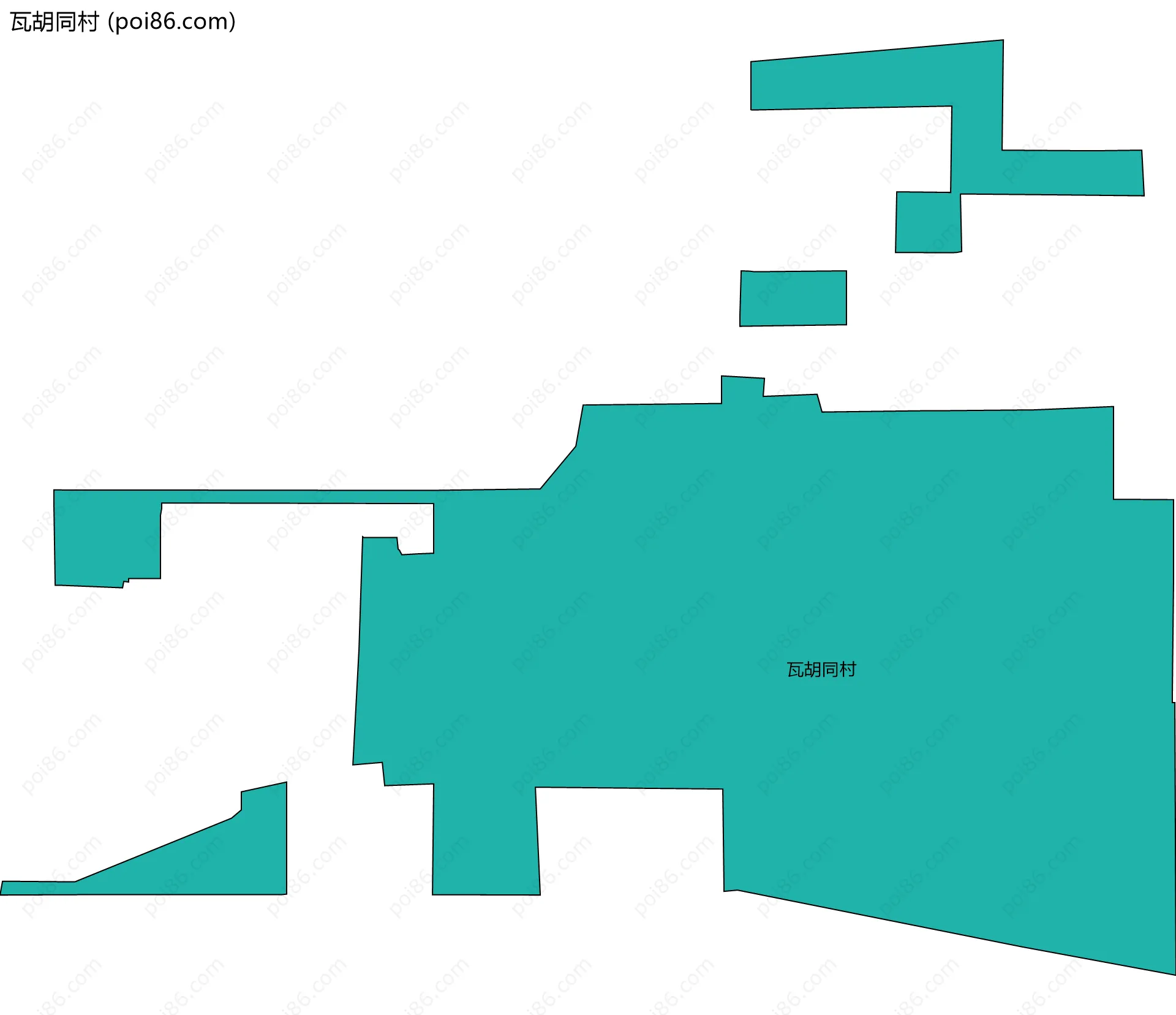 瓦胡同村边界地图