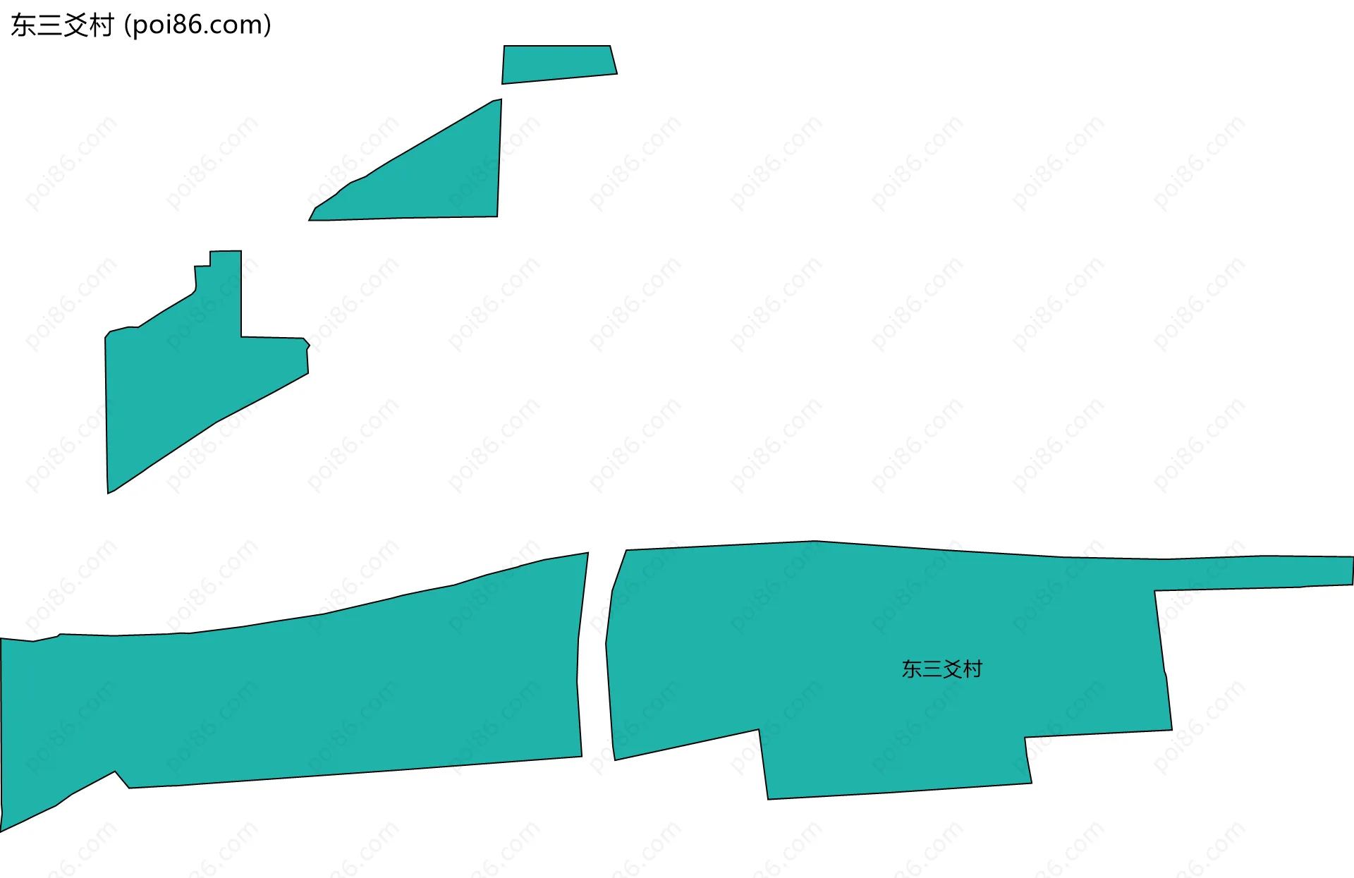 东三爻村边界地图