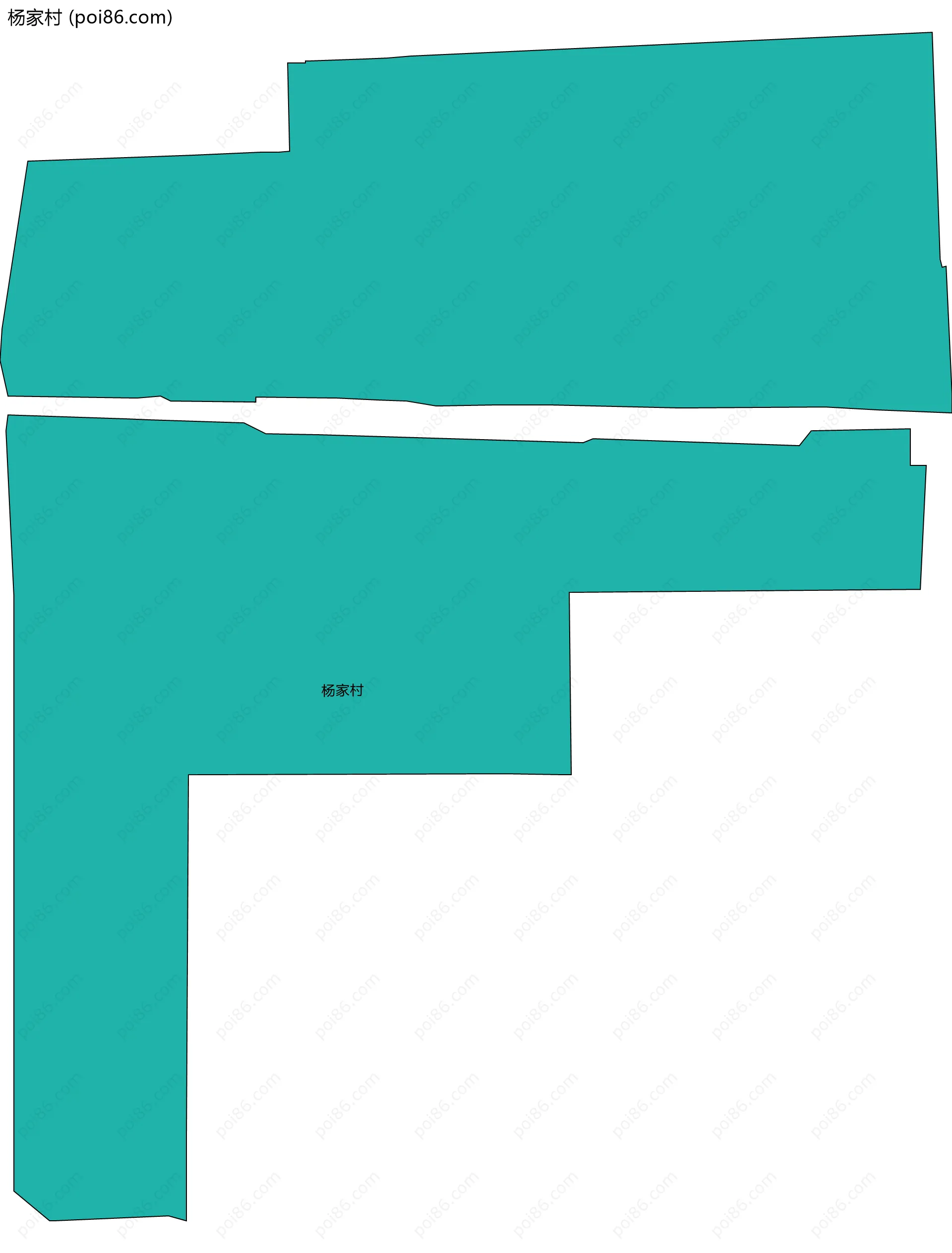 杨家村边界地图