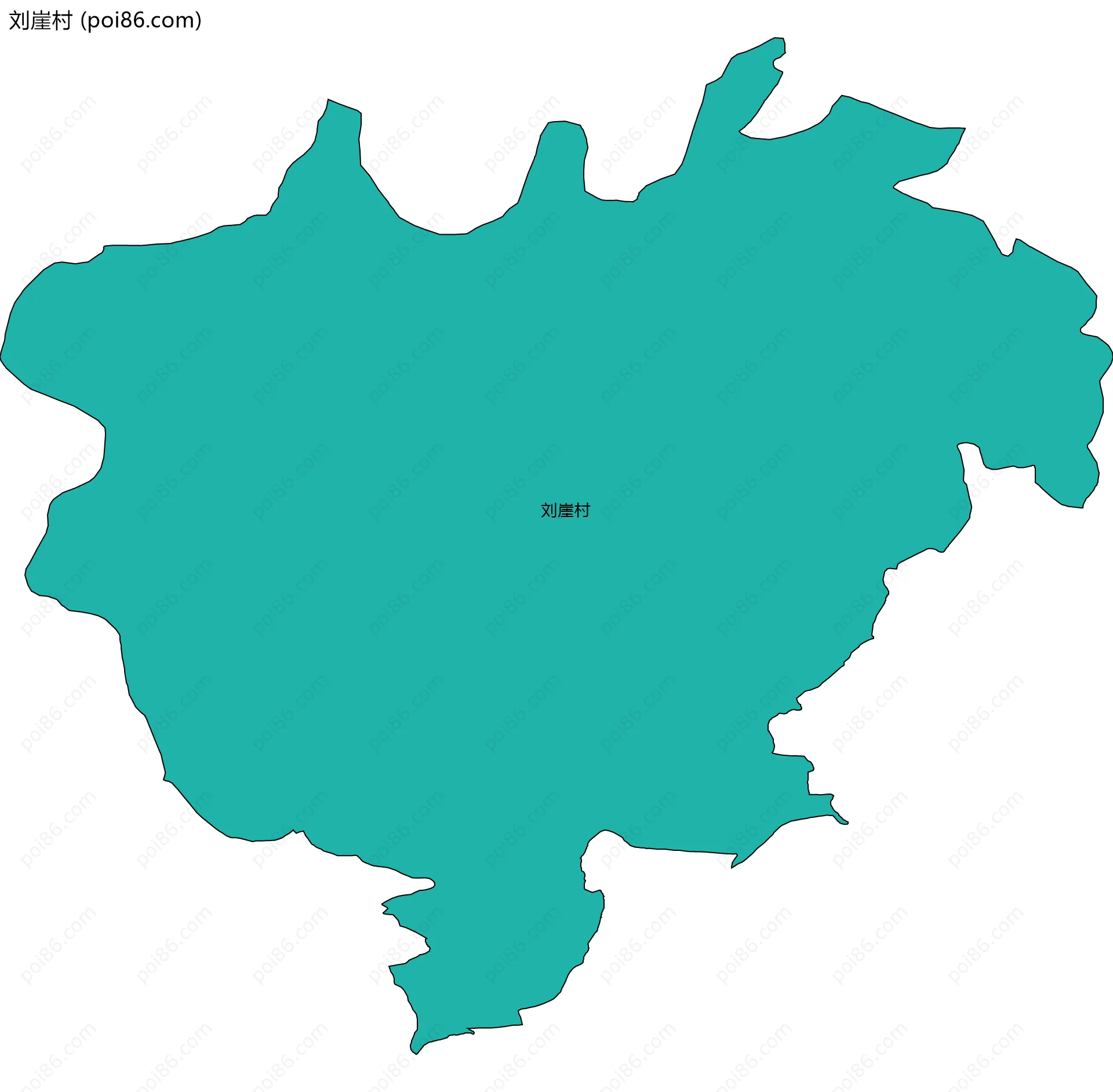 刘崖村边界地图