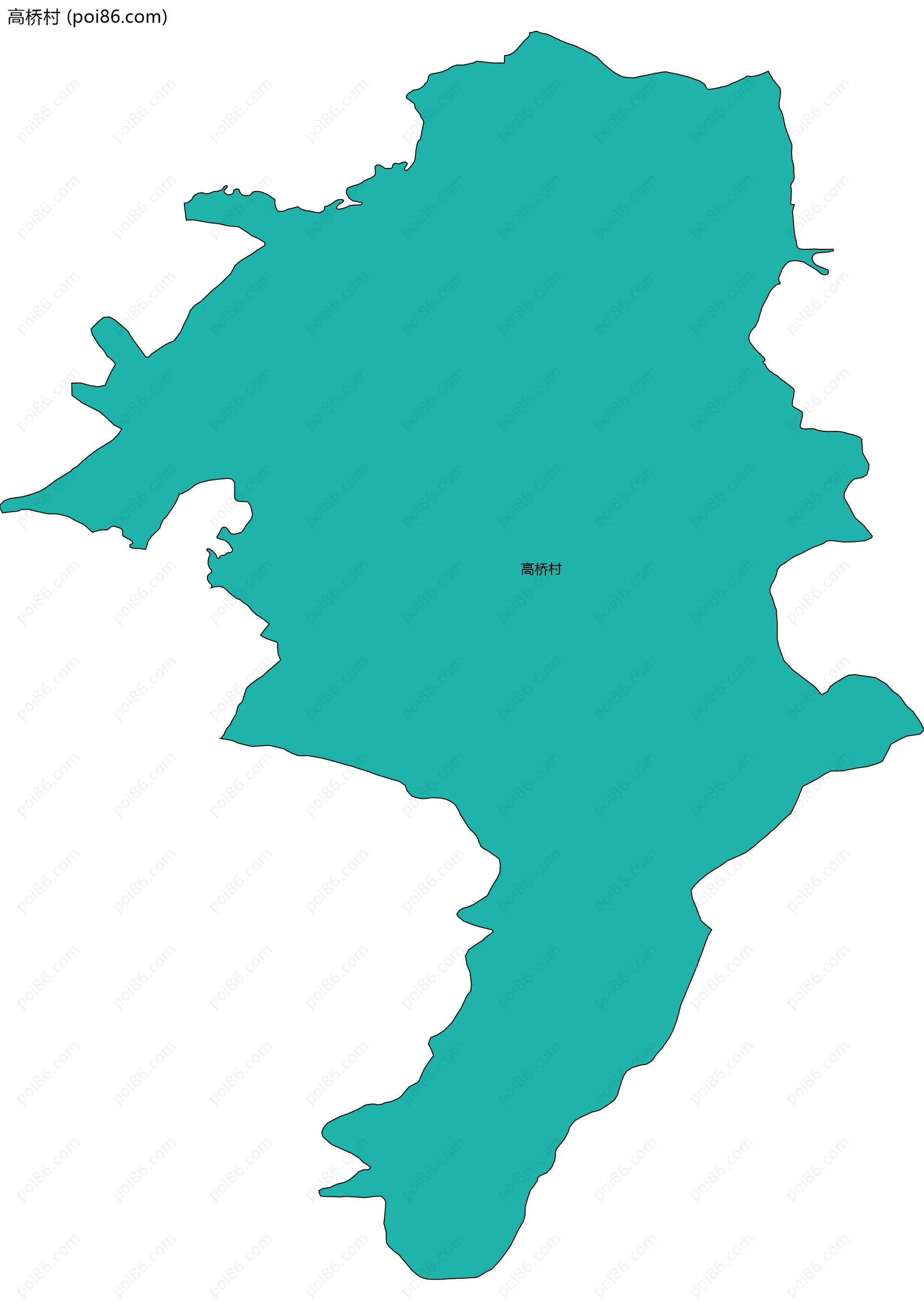 高桥村边界地图