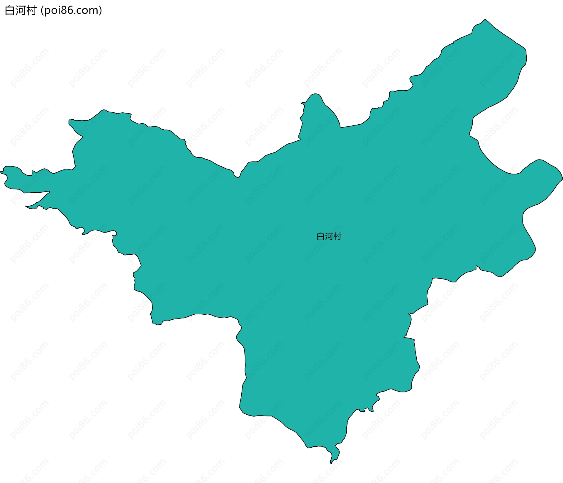 白河村边界地图