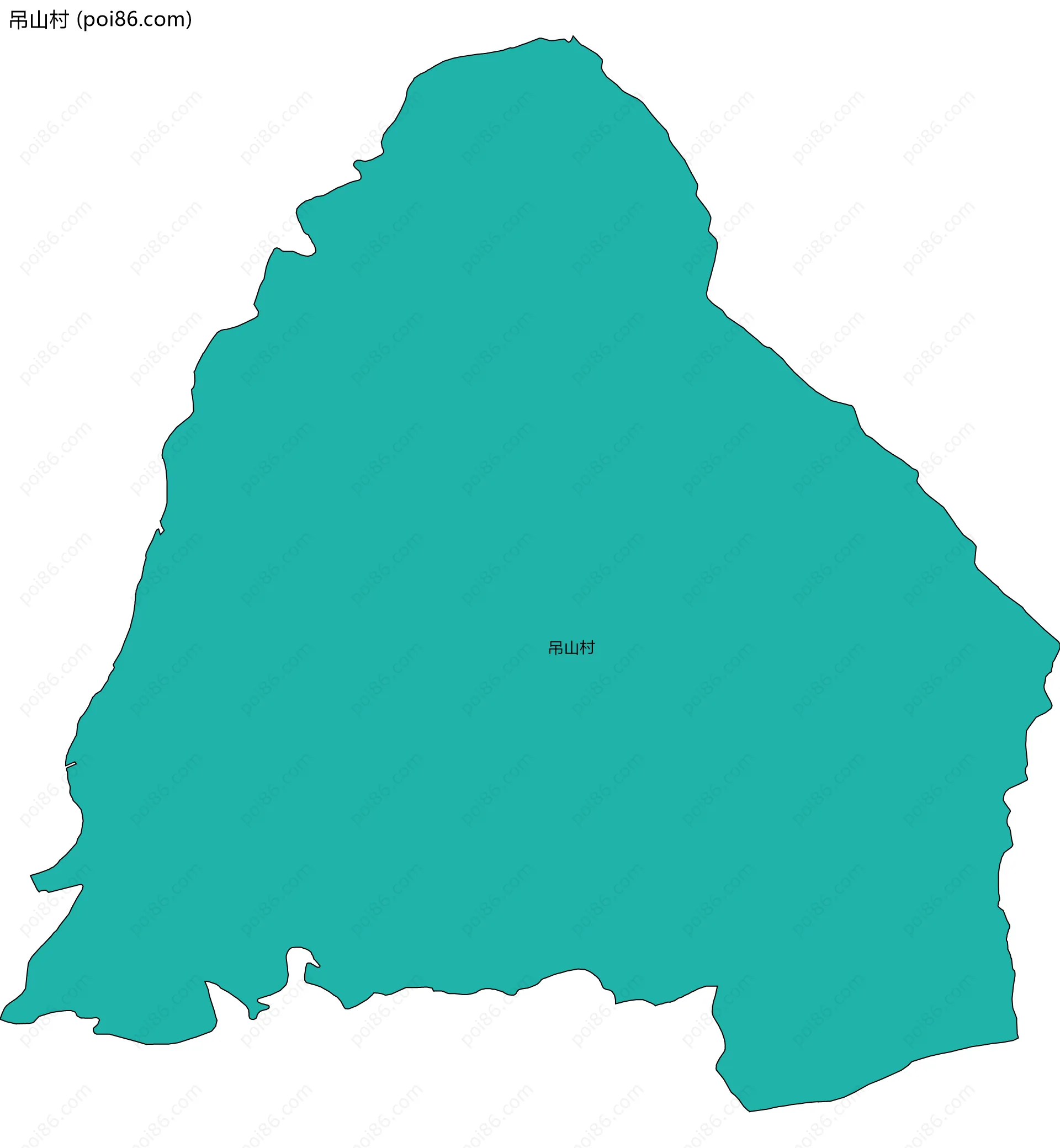 吊山村边界地图