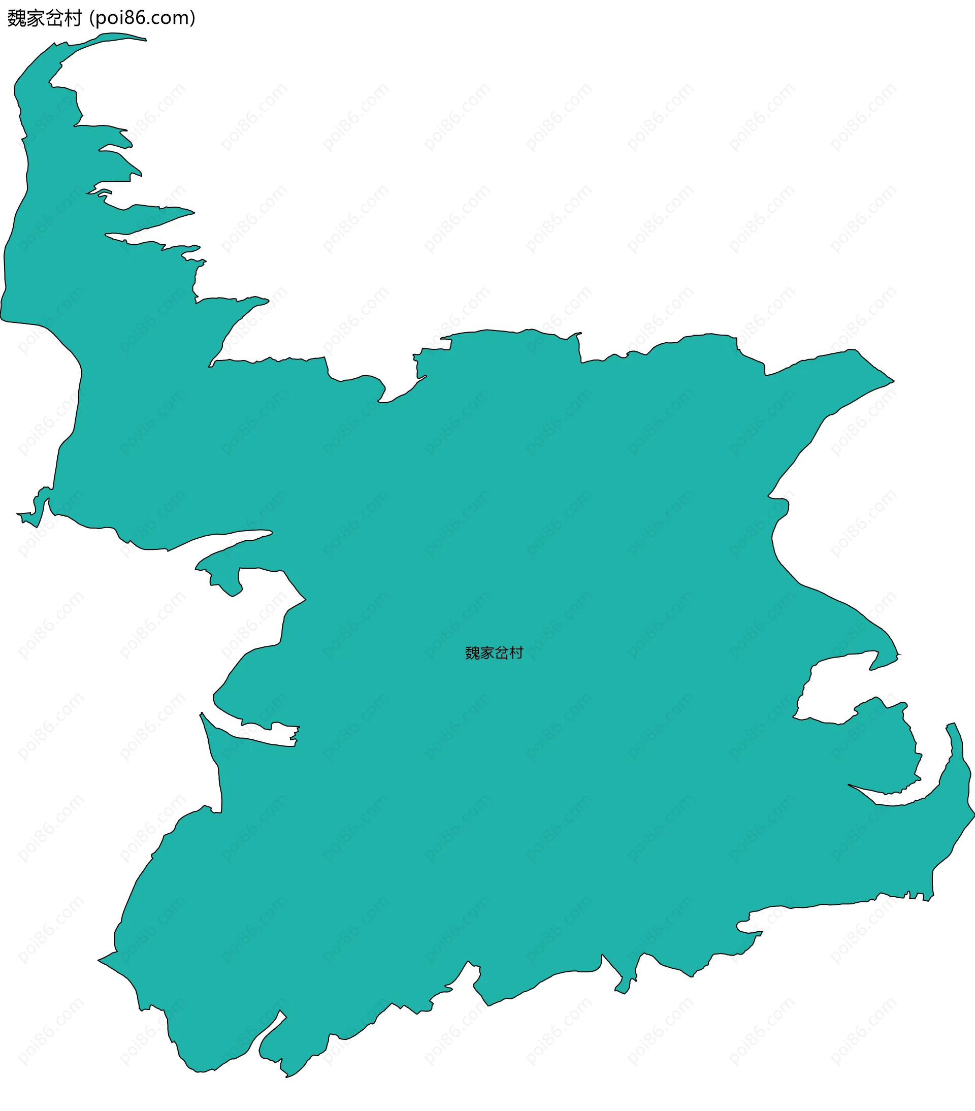 魏家岔村边界地图