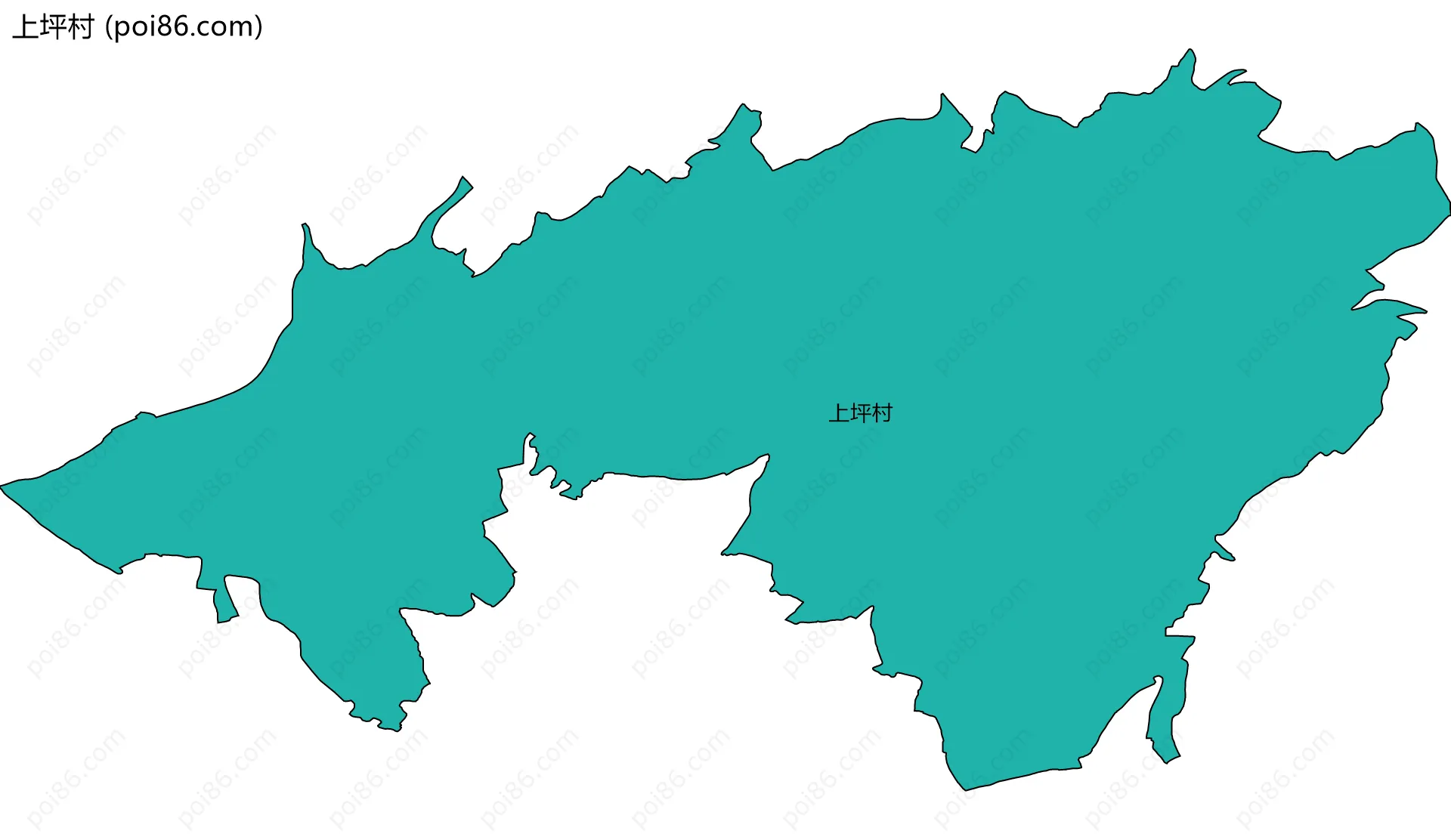 上坪村边界地图